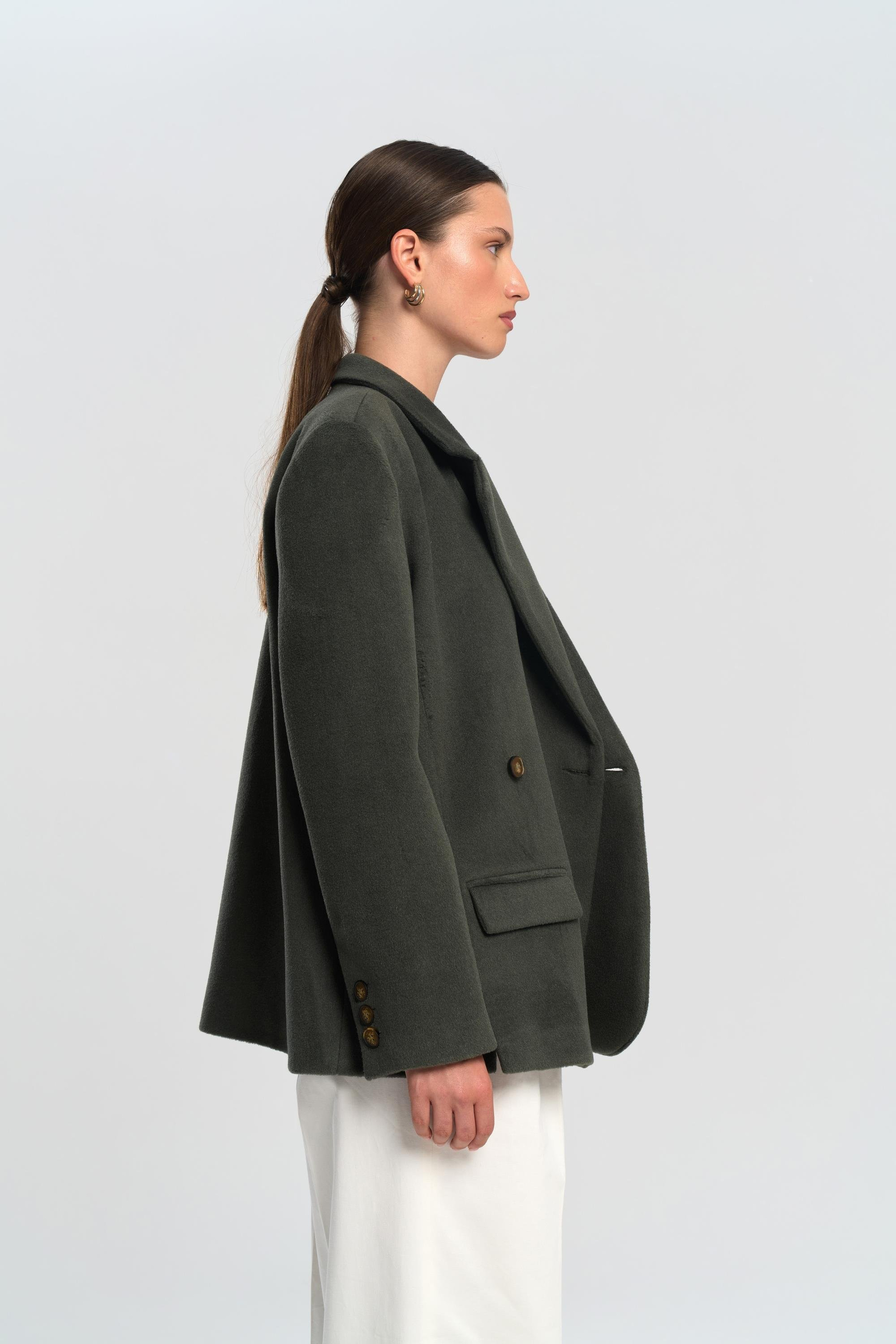 Armonia Slit Detailed Petrol Bluesi Blazer