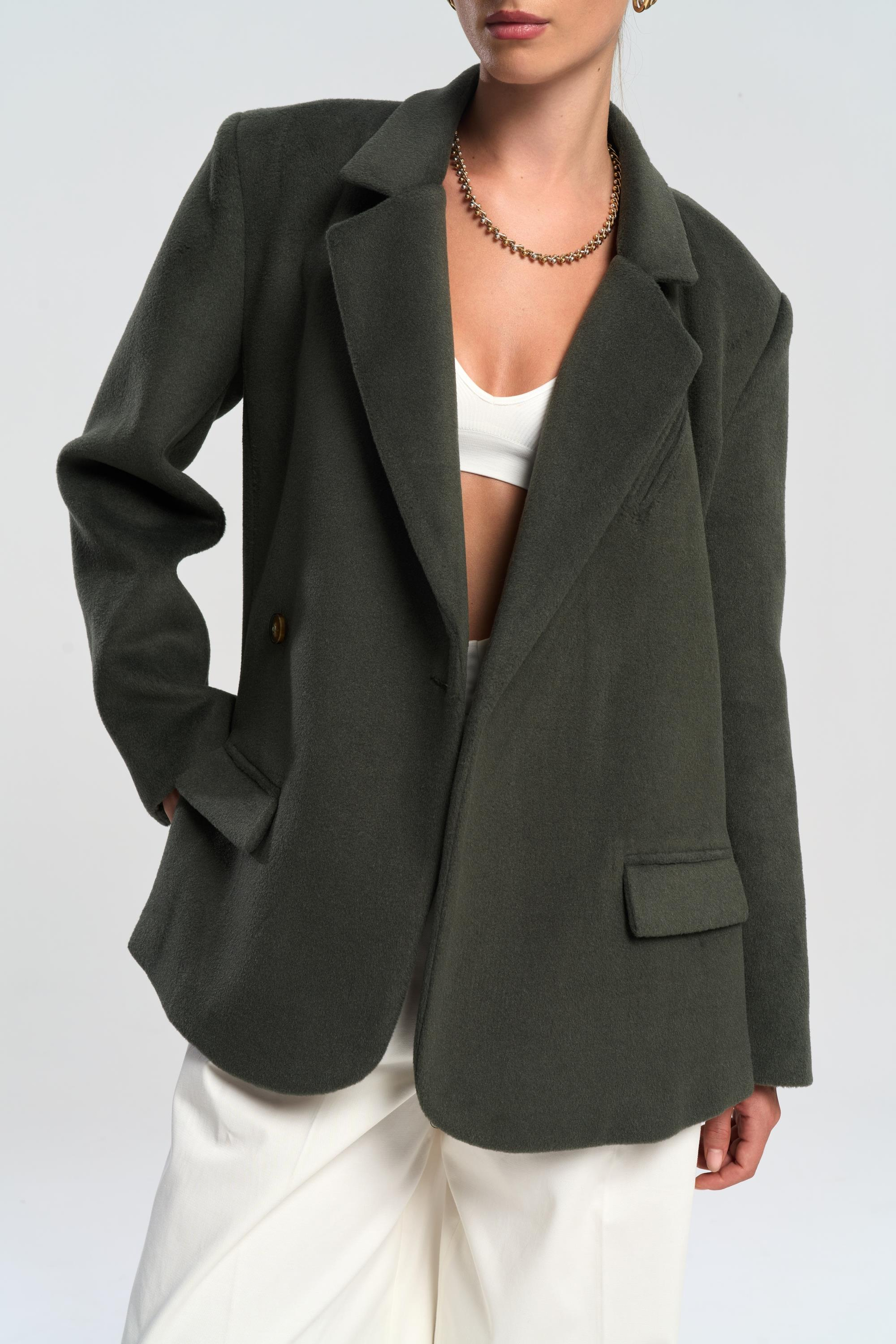 Armonia Slit Detailed Petrol Bluesi Blazer