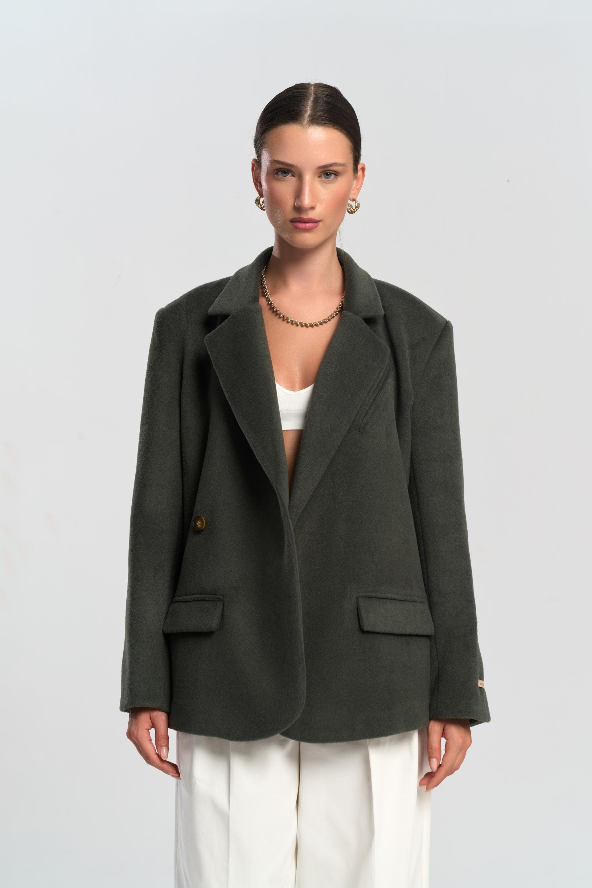 Armonia Slit Detailed Petrol Bluesi Blazer