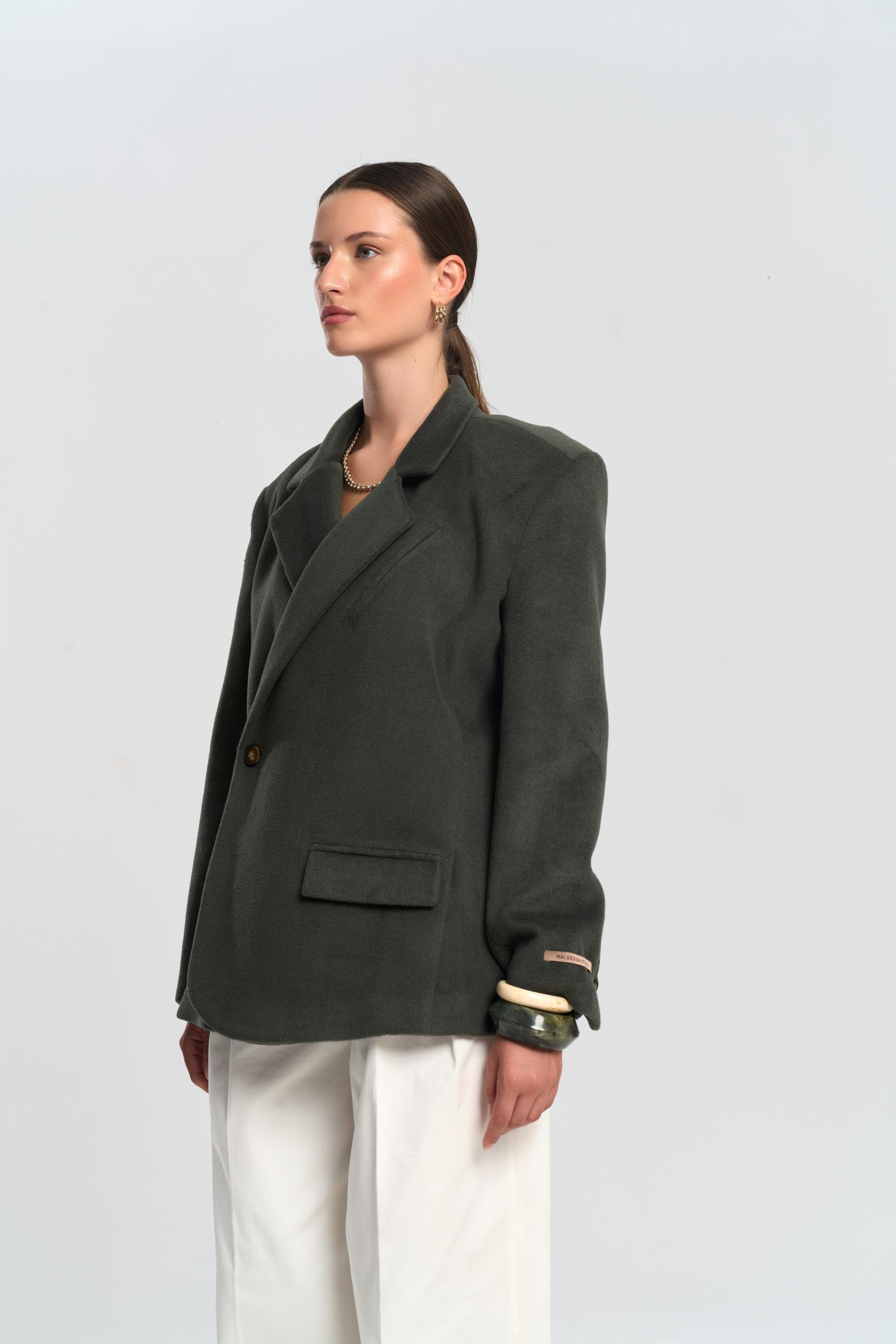 Armonia Slit Detailed Petrol Bluesi Blazer