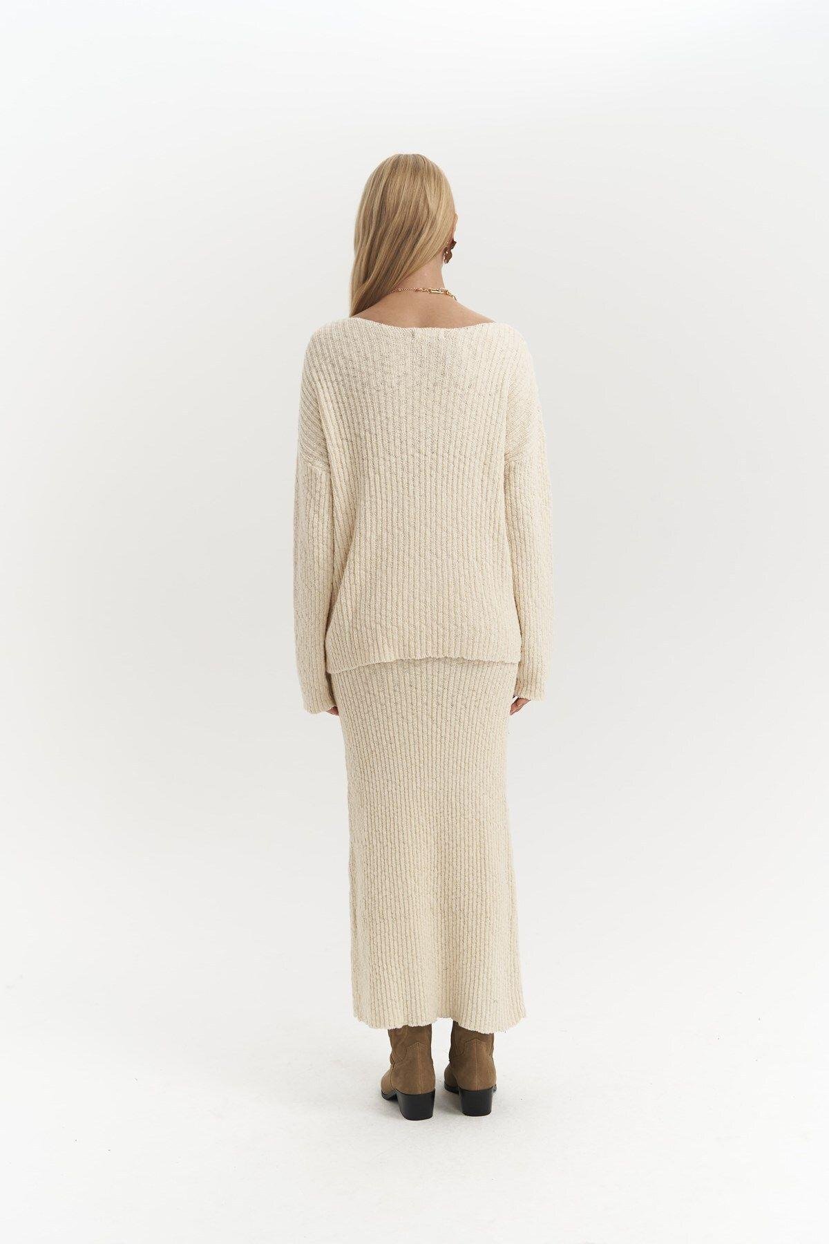 Arne Beige Two Piece Knitwear Set