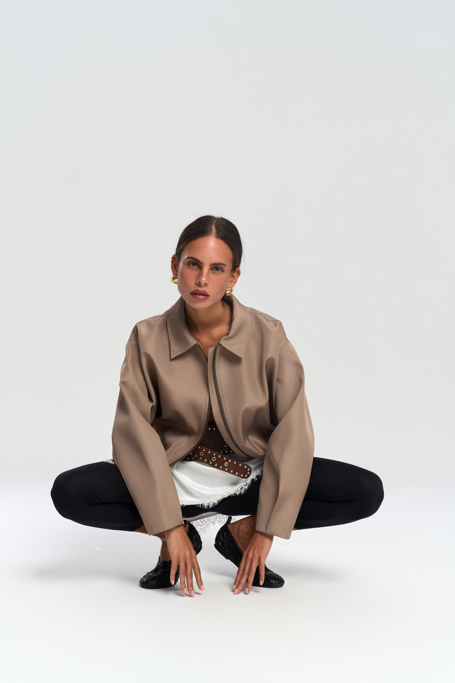 Astrid Mevsimlik Vizon Kısa Bomber Ceket 