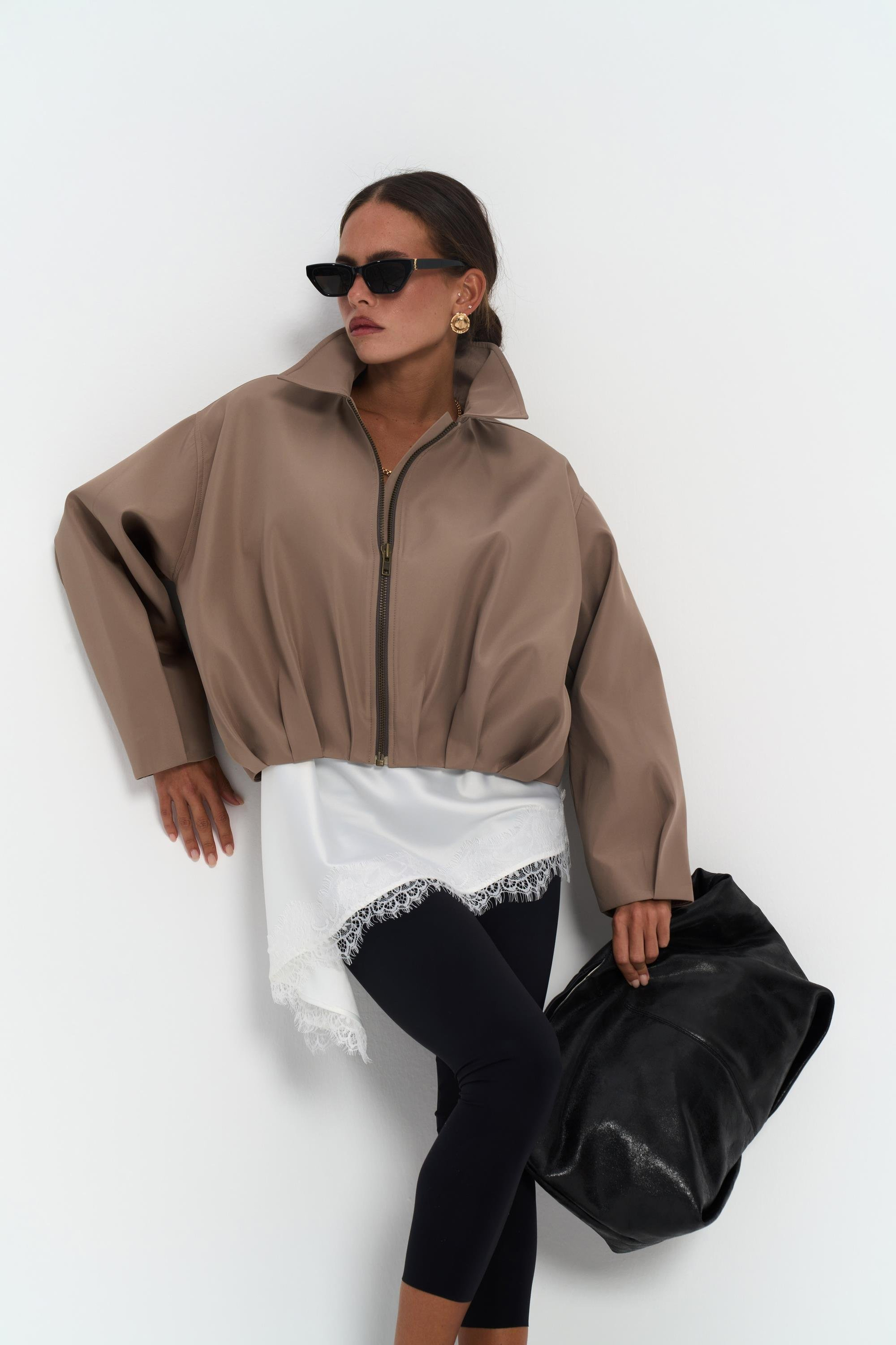 Astrid Mevsimlik Vizon Kısa Bomber Ceket 