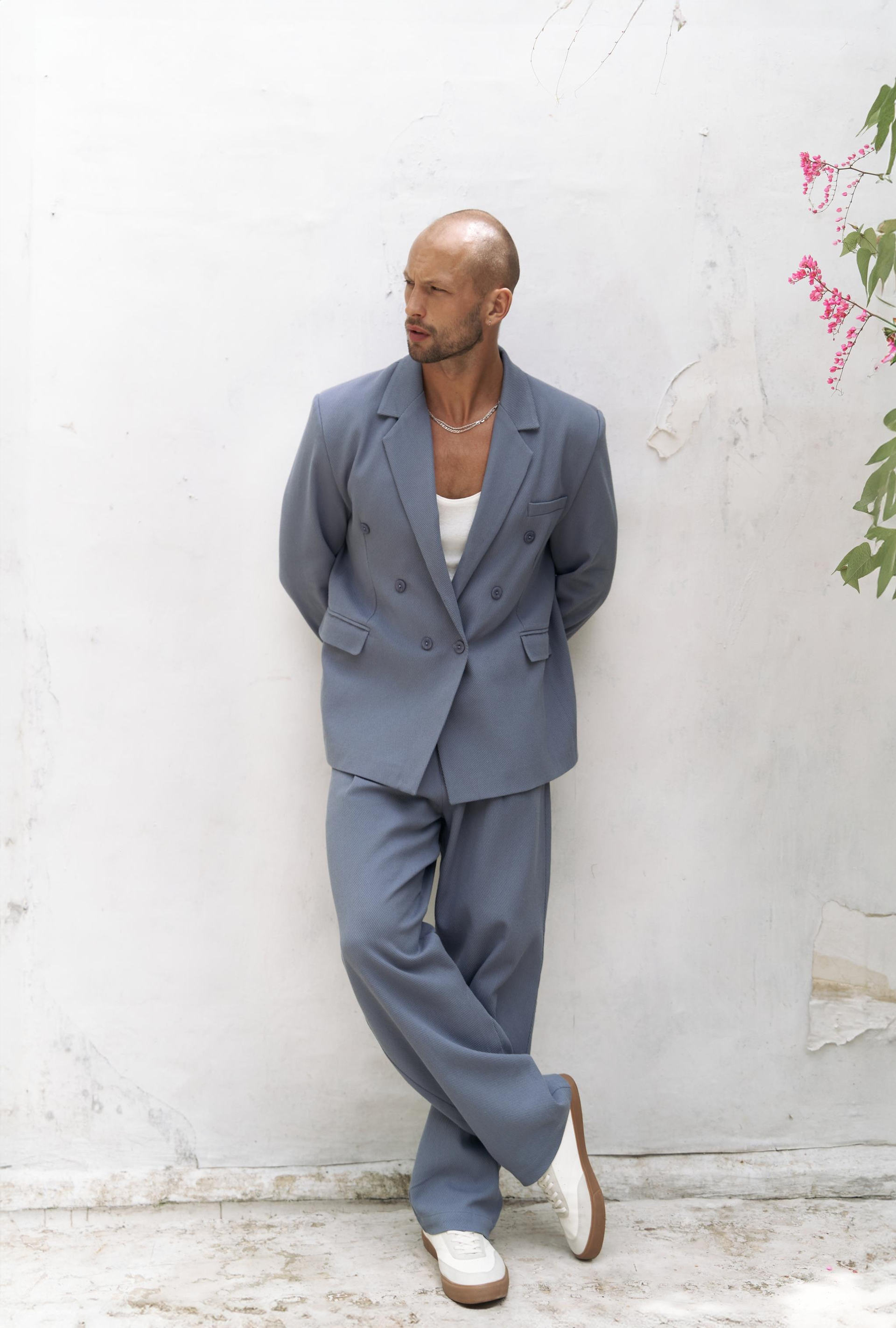 Ayyubay İndigo Erkek Blazer Ceket