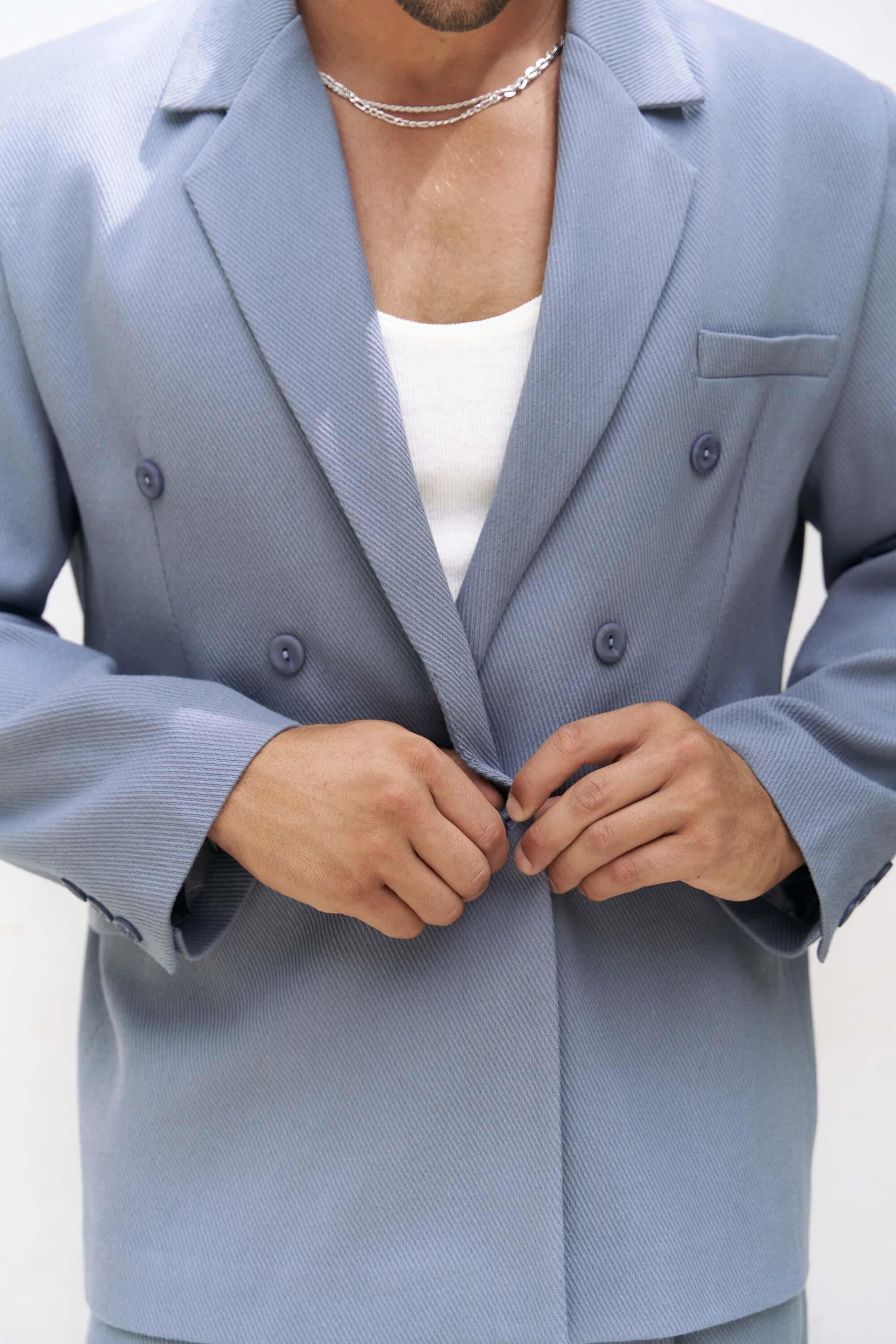 Ayyubay İndigo Erkek Blazer Ceket