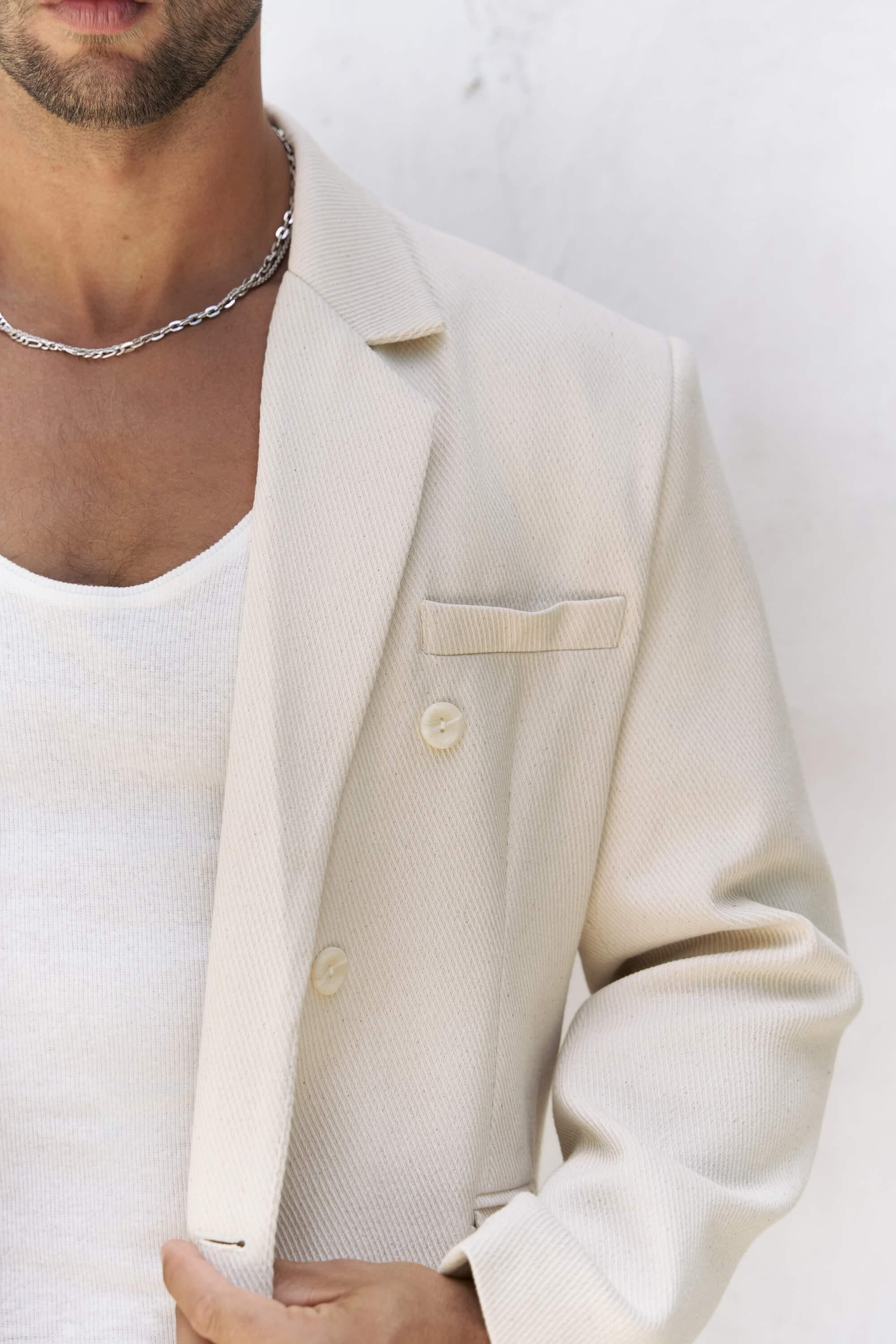 Ayyubay Naturel Erkek Blazer Ceket