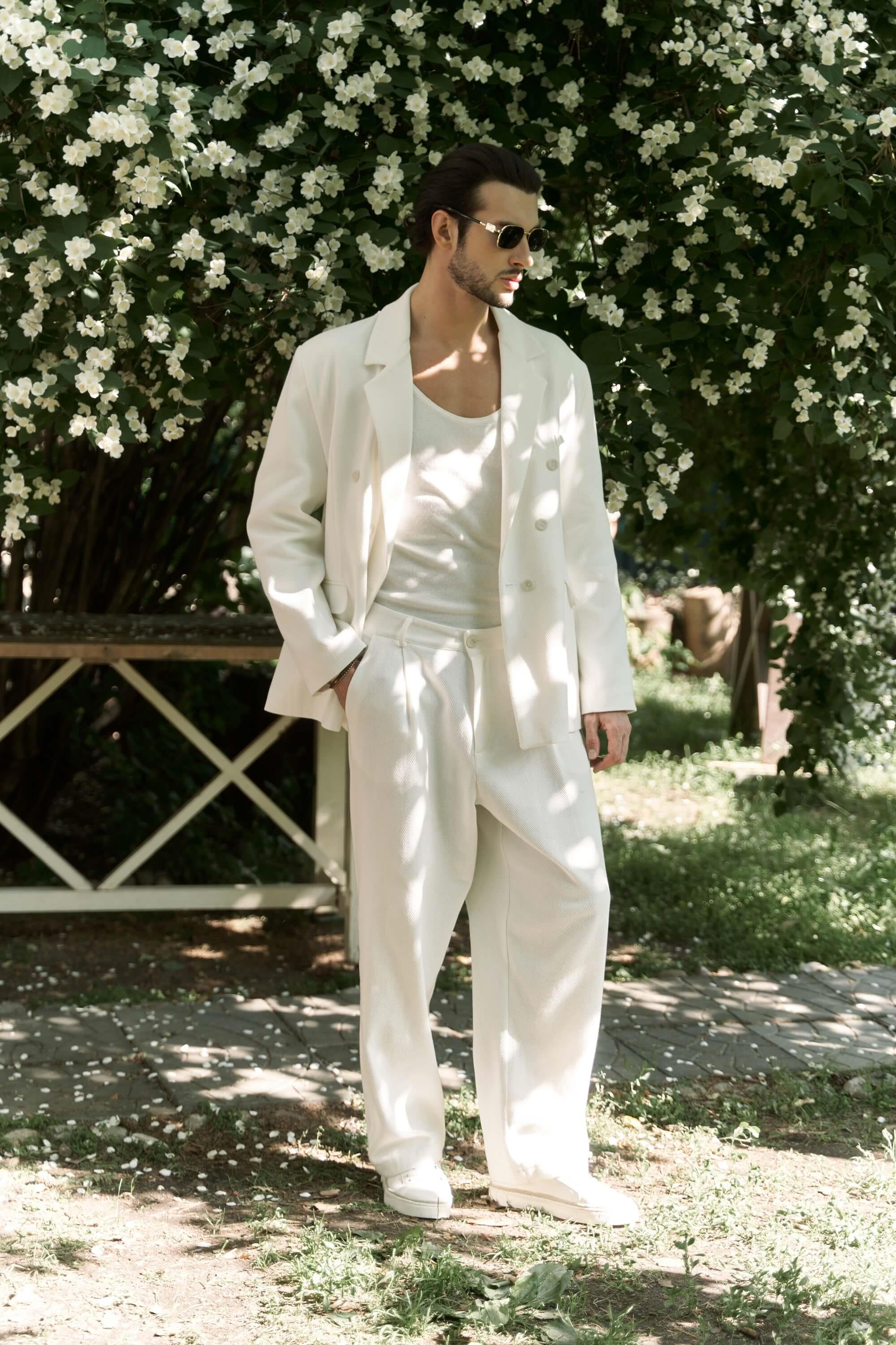 Ayyubay Pileli Ekru Erkek Pantolon