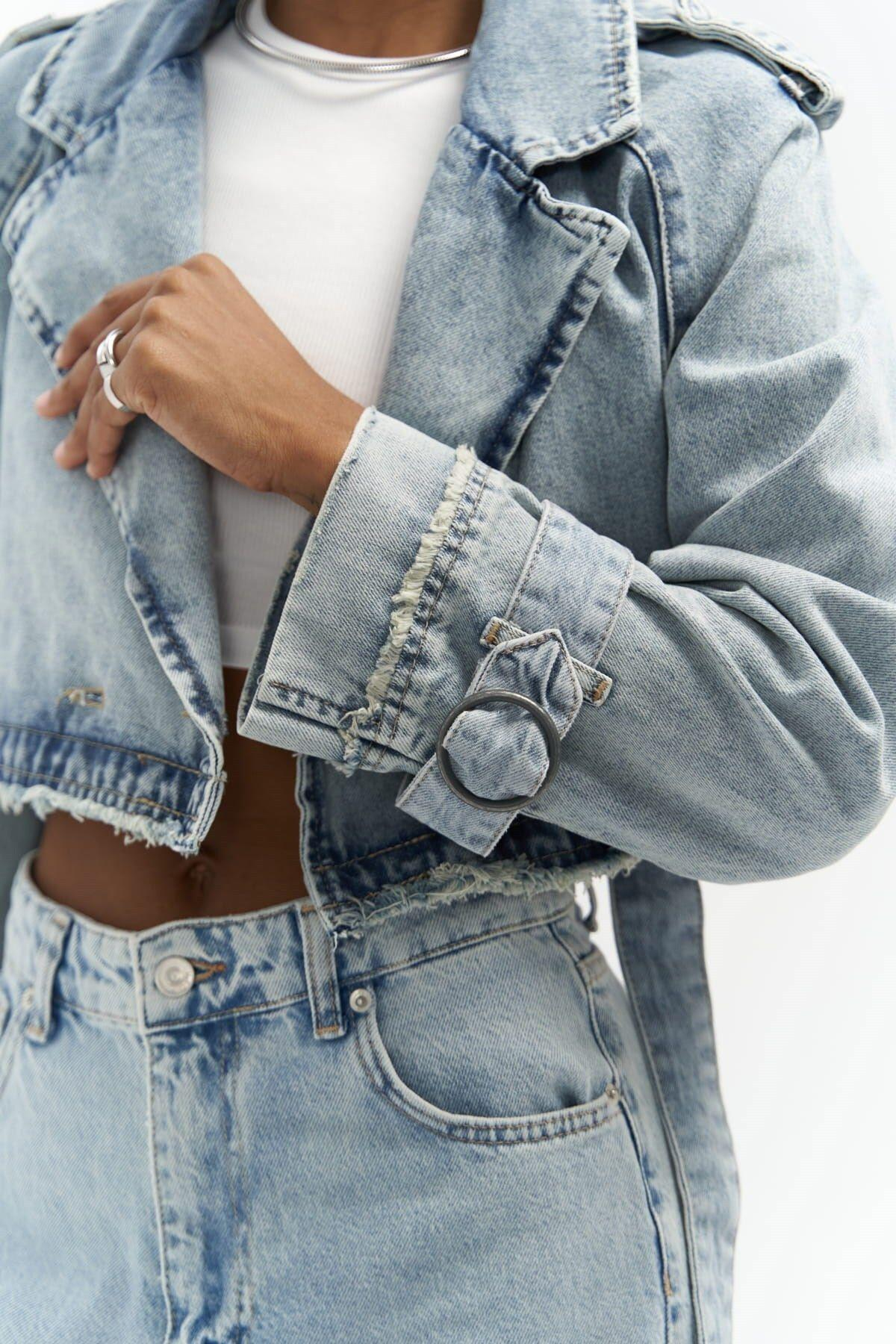 Baggy Biker Blue Denim Jacket