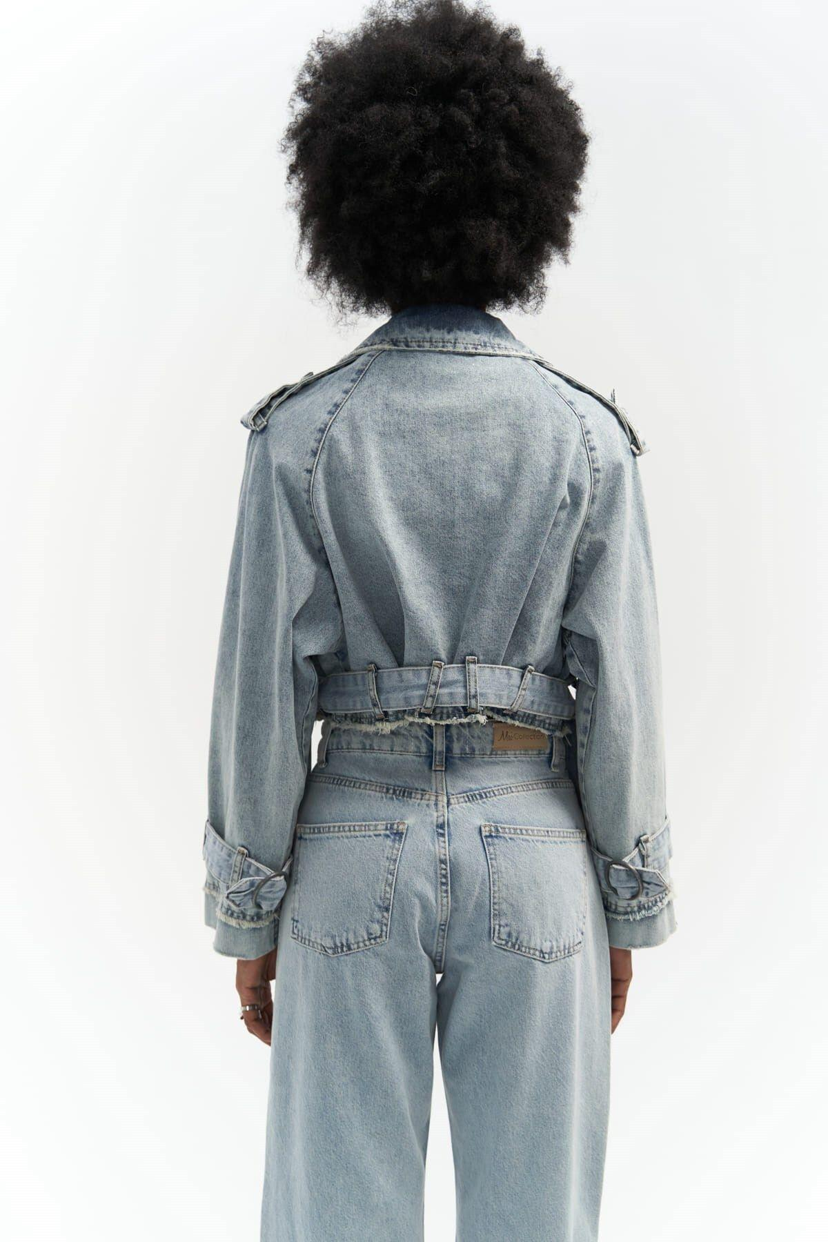 Baggy Biker Blue Denim Jacket