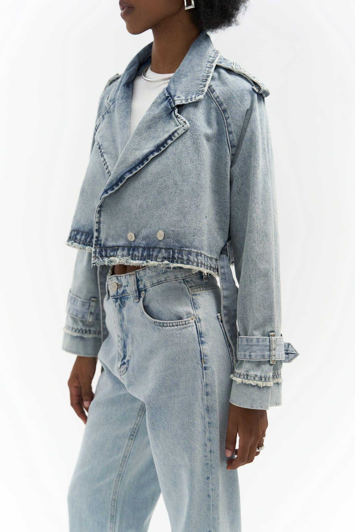 Baggy Biker Blue Denim Jacket