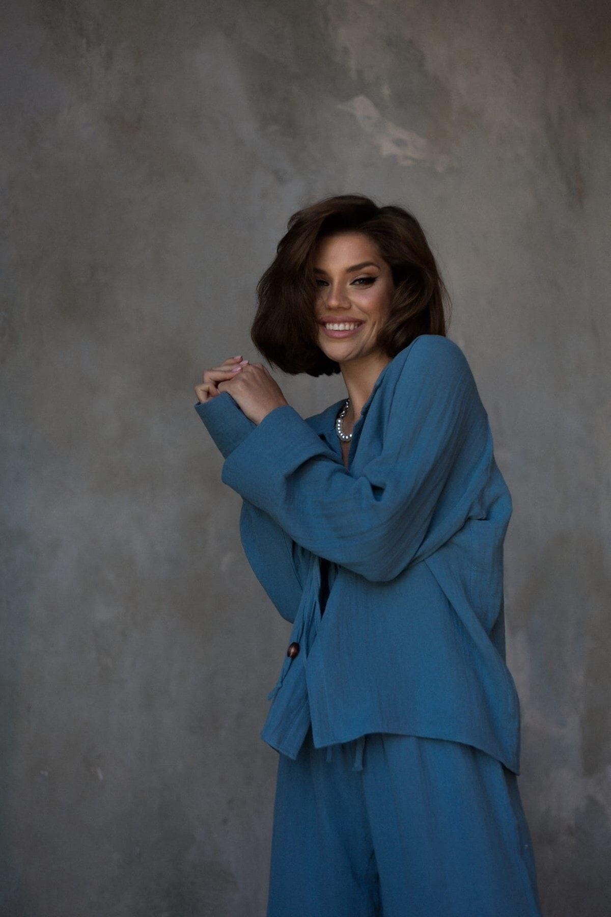 Bohemai Bali İndigo Muslin Set