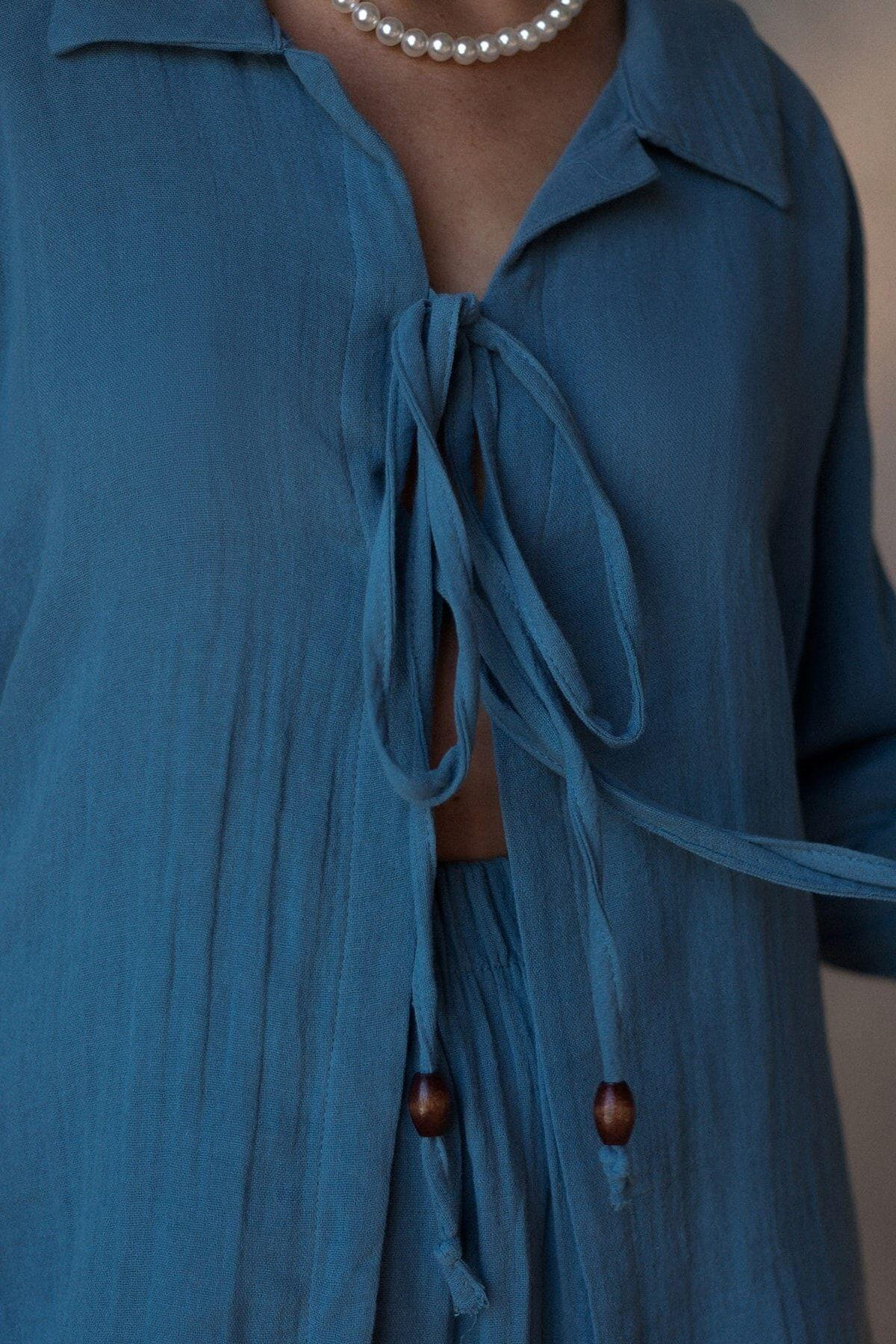 Bohemai Bali İndigo Muslin Set