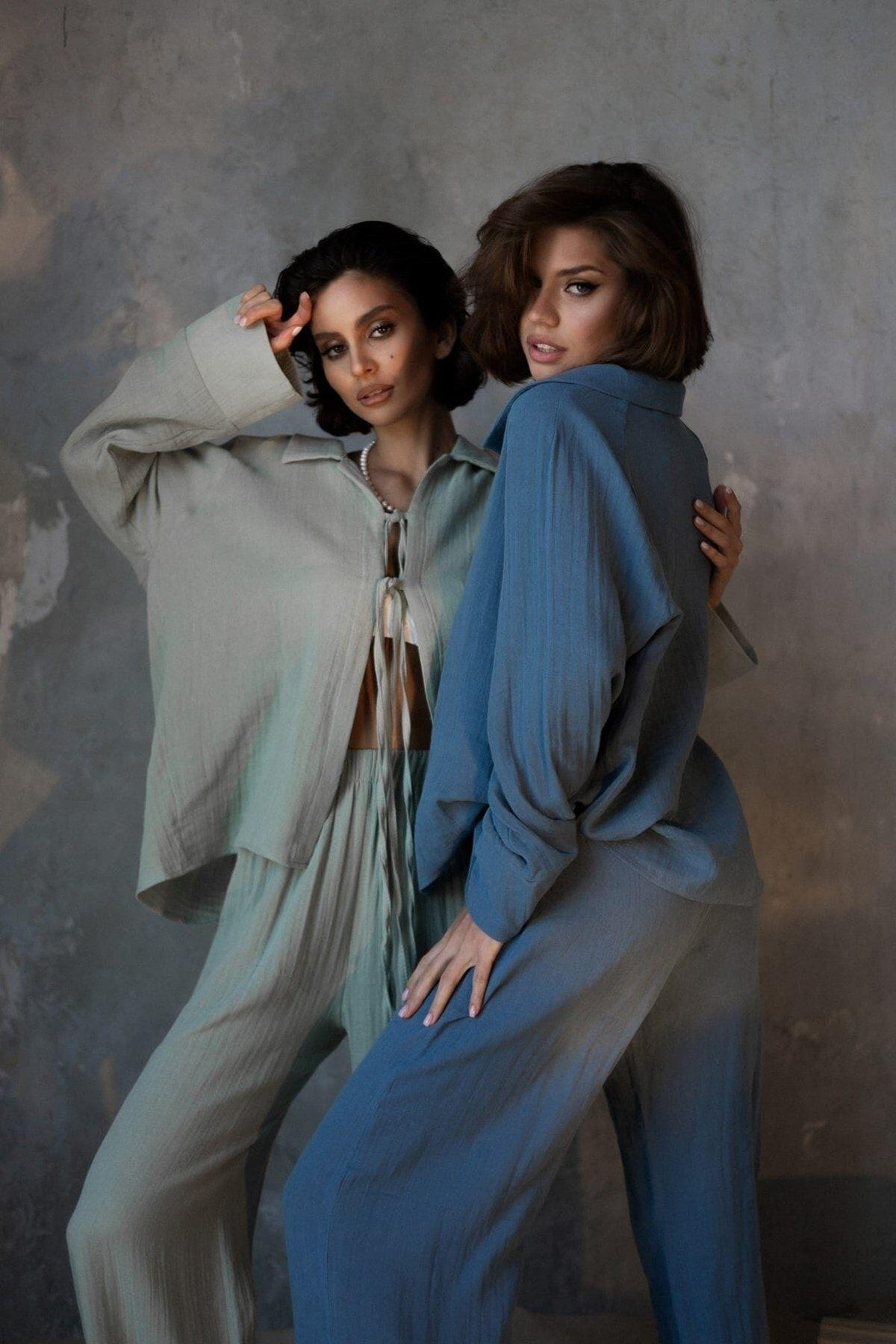 Bohemai Bali İndigo Muslin Set