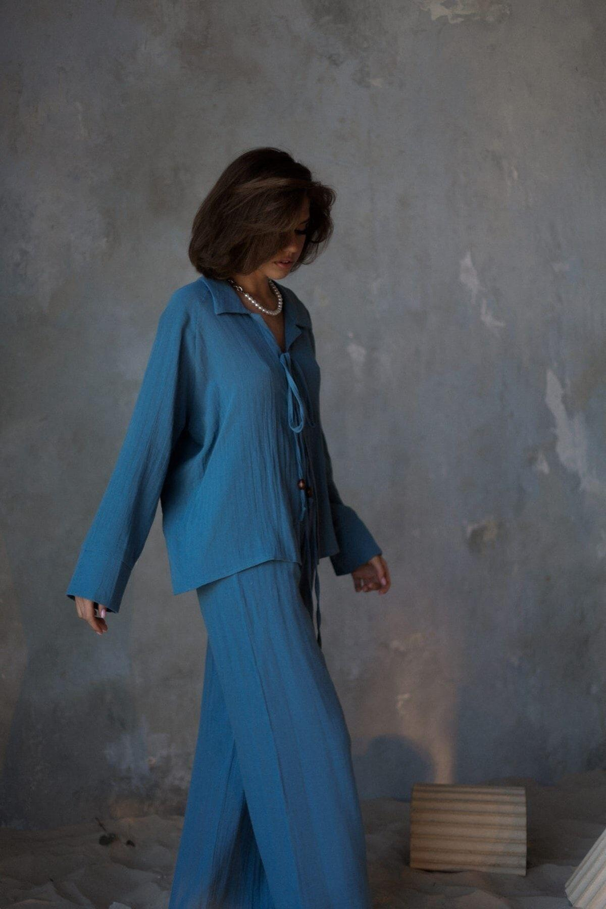 Bohemai Bali İndigo Muslin Set