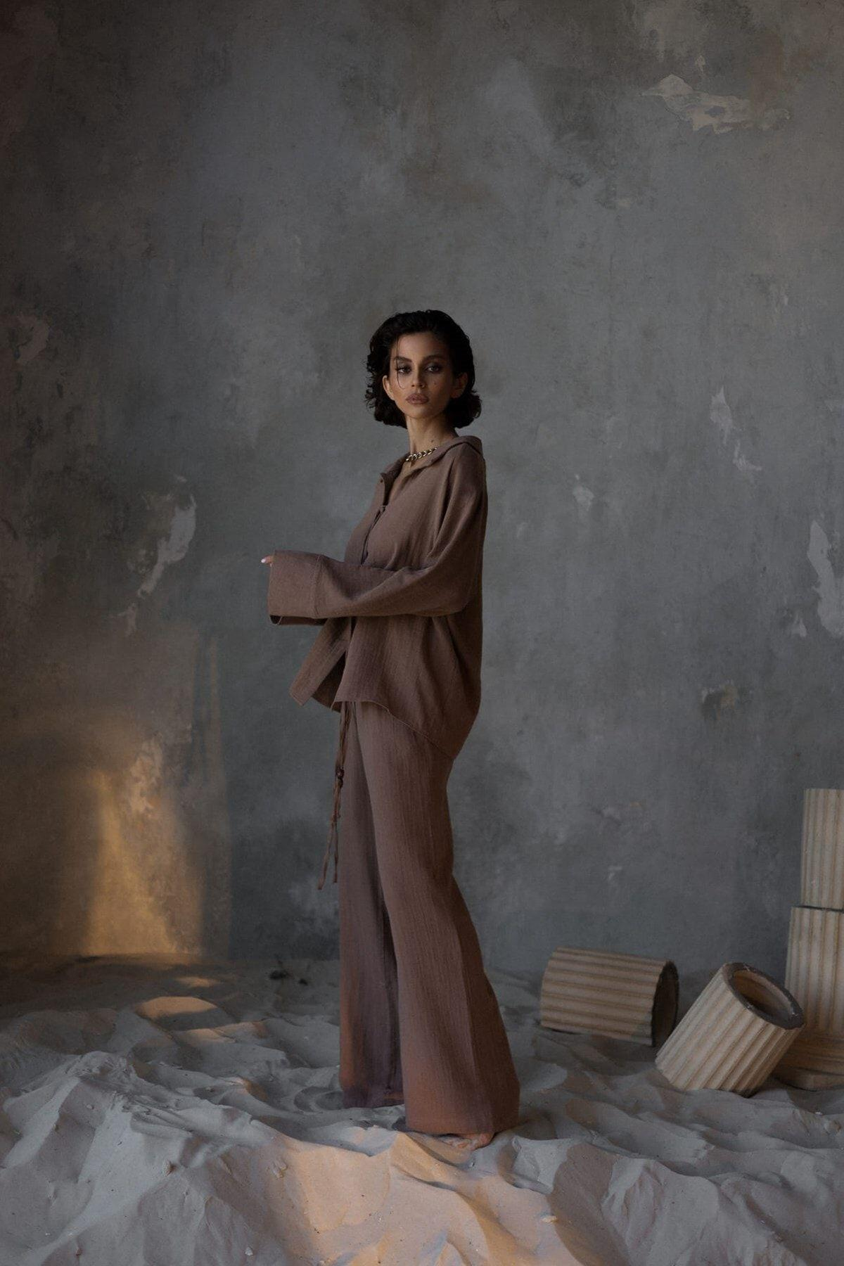 Bohemai Bali Brown Muslin Set