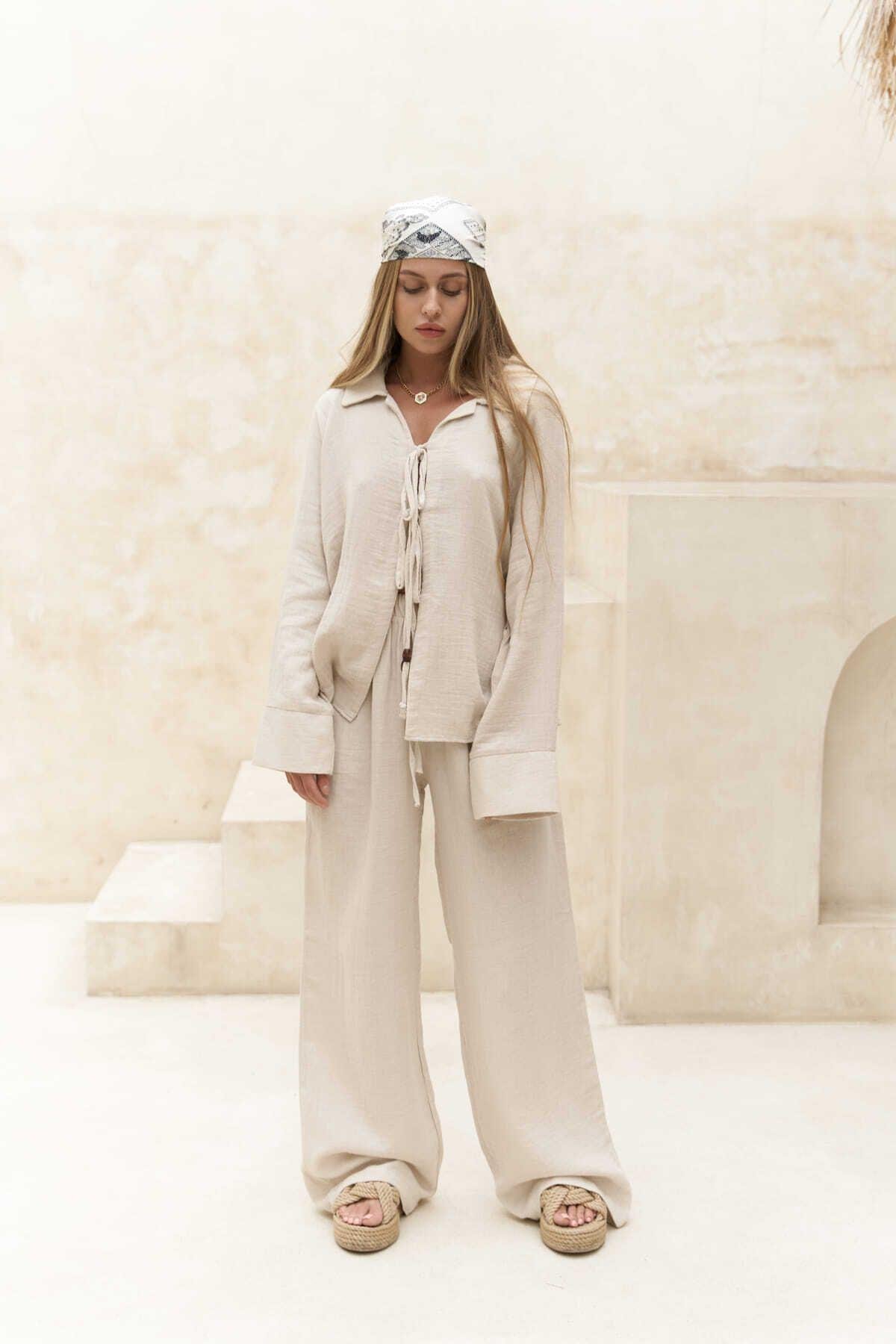 Bohemai Bali Beige Muslin Set