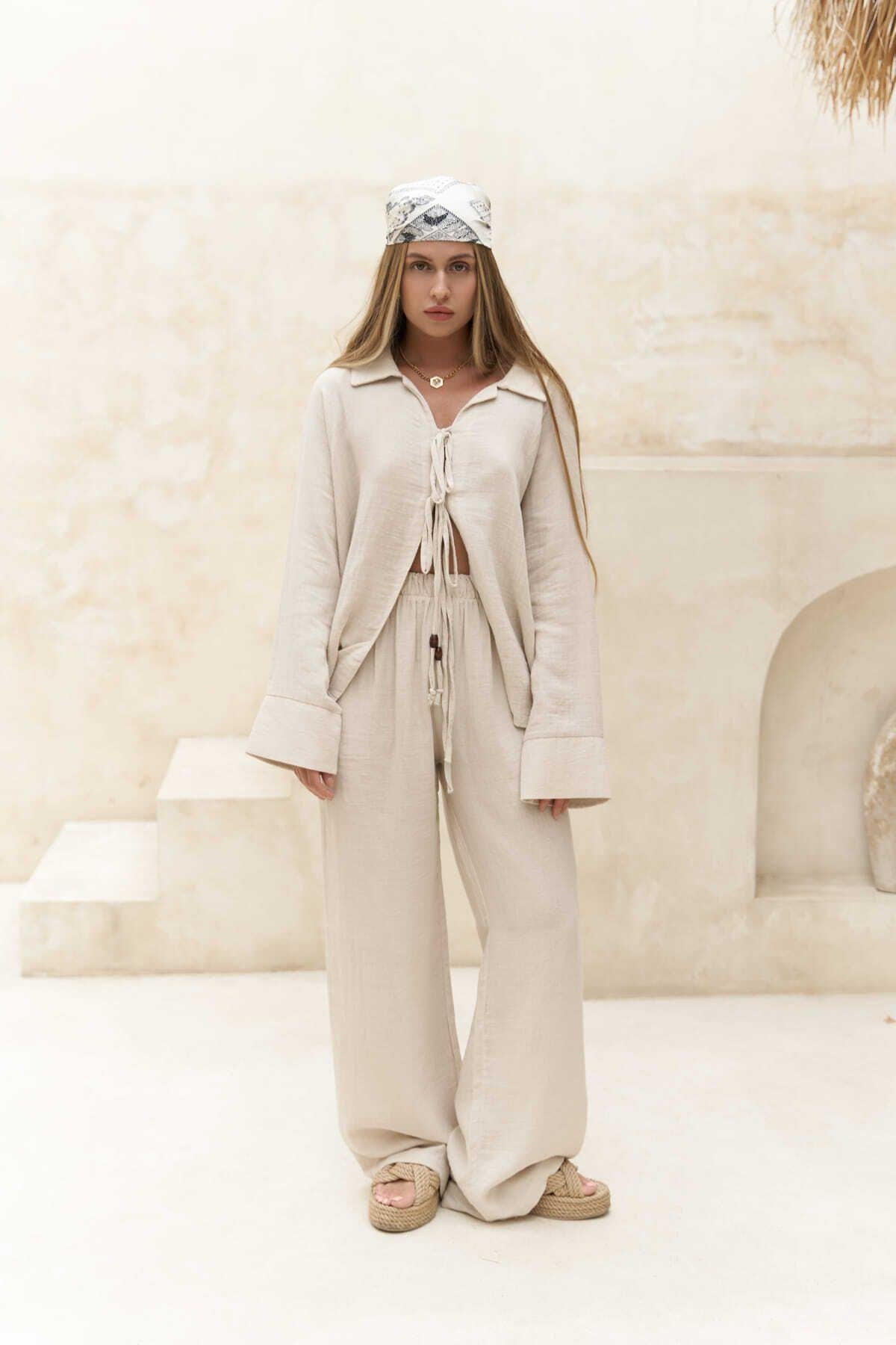 Bohemai Bali Beige Muslin Set