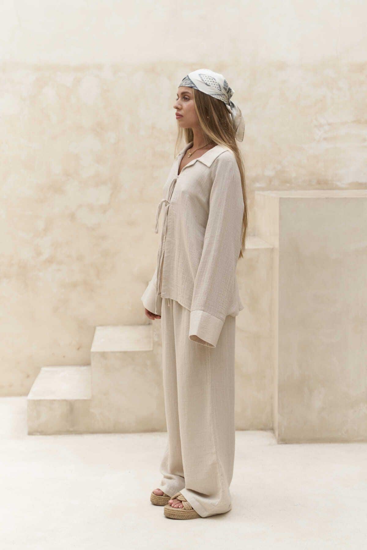 Bohemai Bali Beige Muslin Set