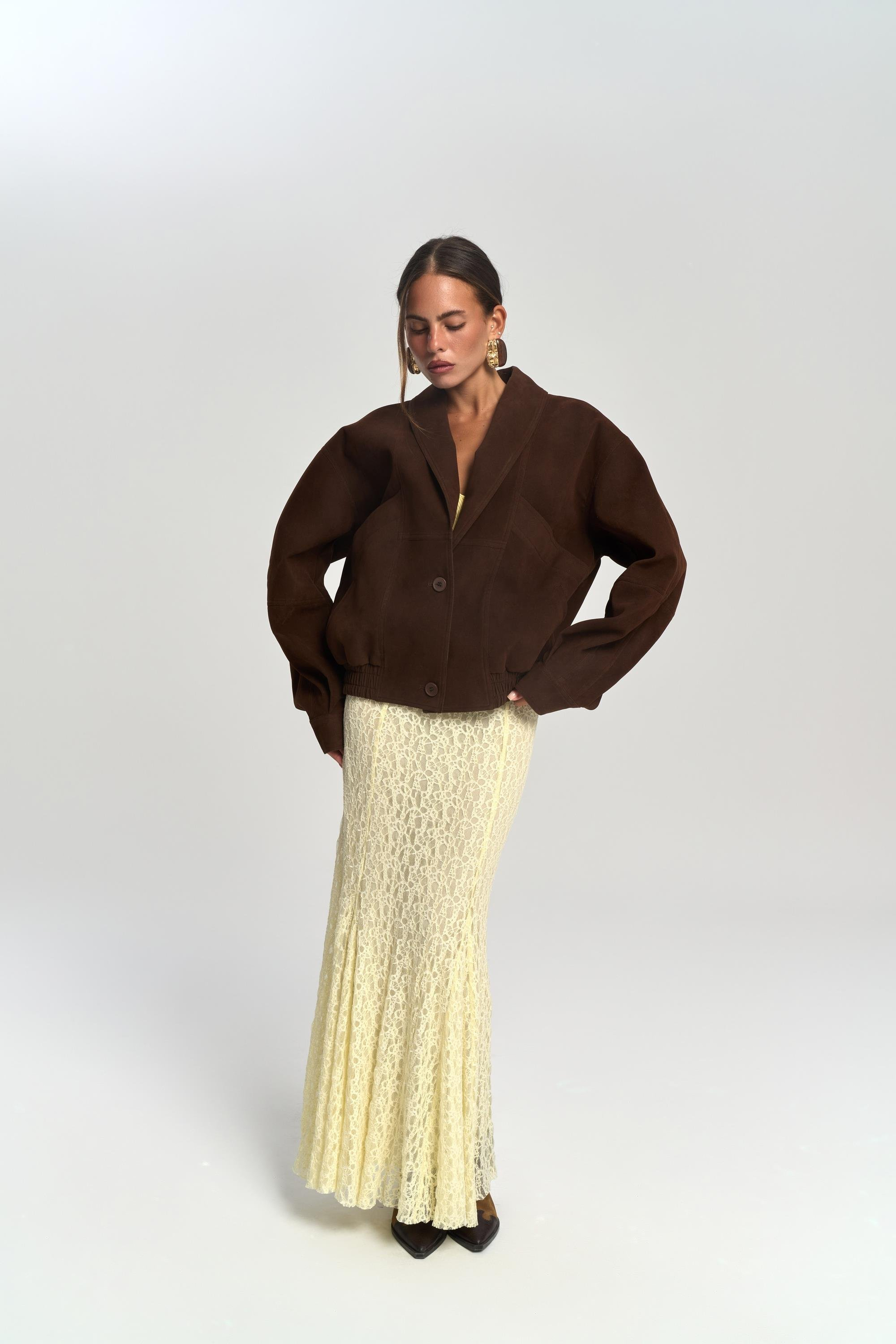 Bandera Kahve Unisex Bomber Ceket