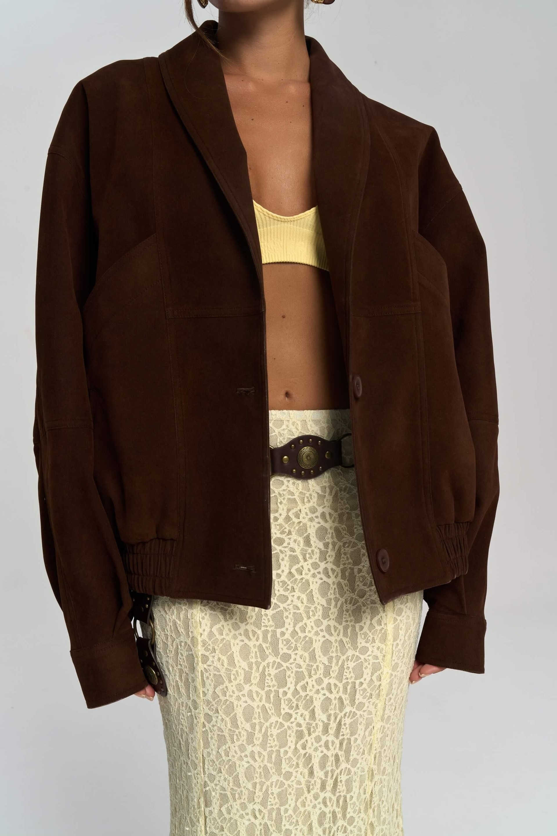 Bandera Kahve Unisex Bomber Ceket