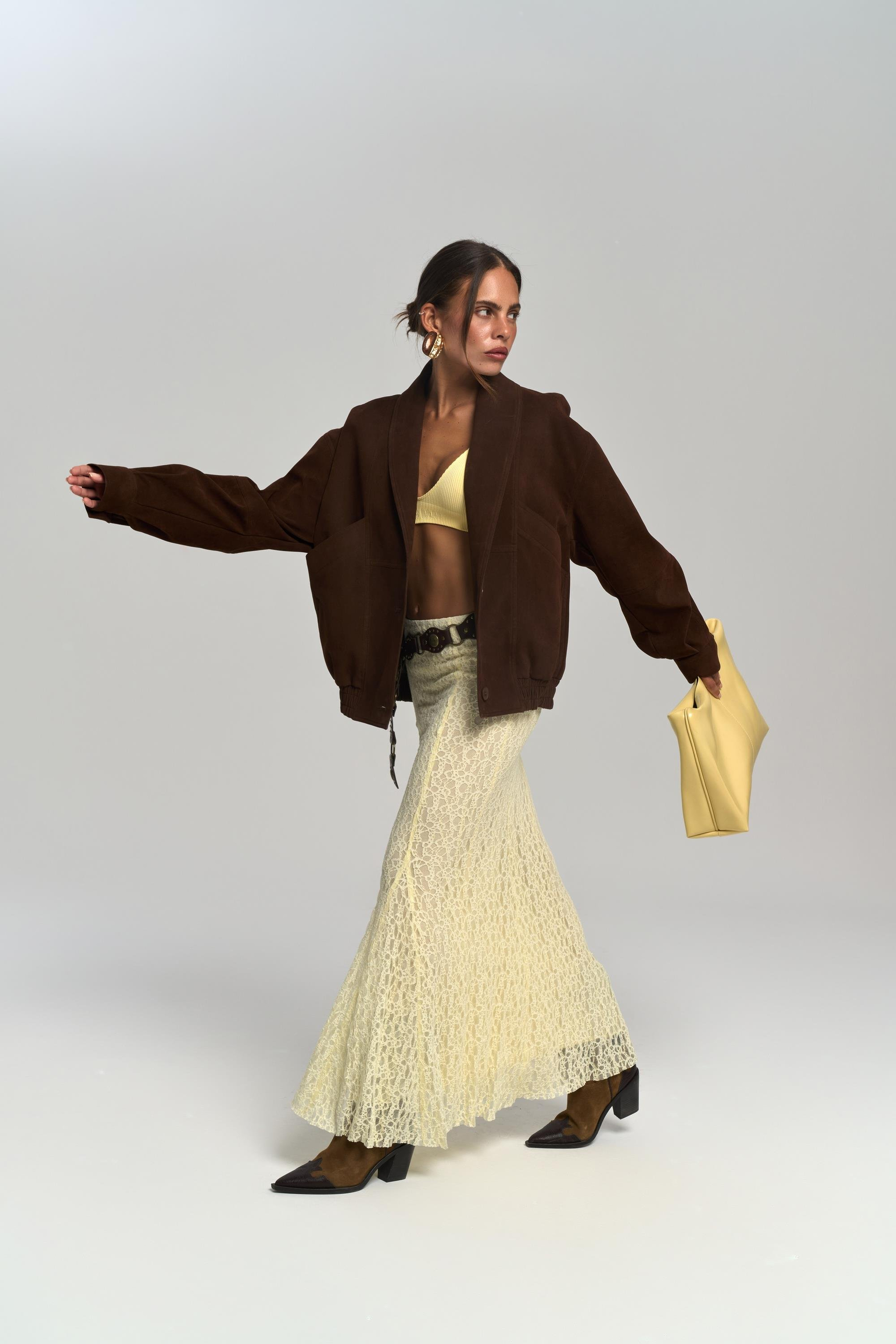 Bandera Kahve Unisex Bomber Ceket