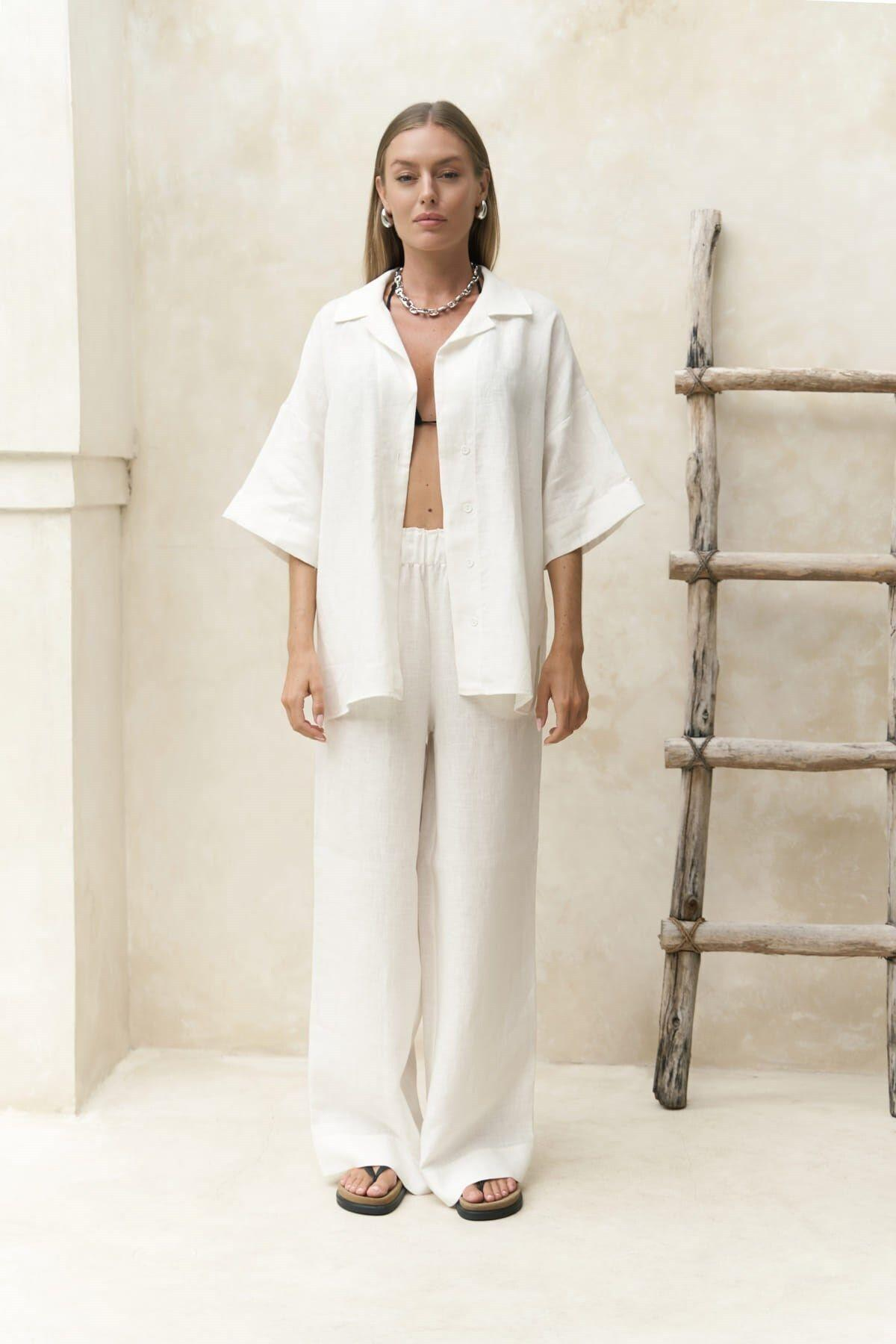 Baron White Shirt & Pants Set 