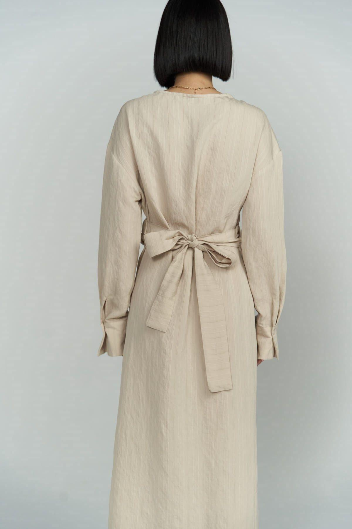 Bella Midi Boy Bej Elbise