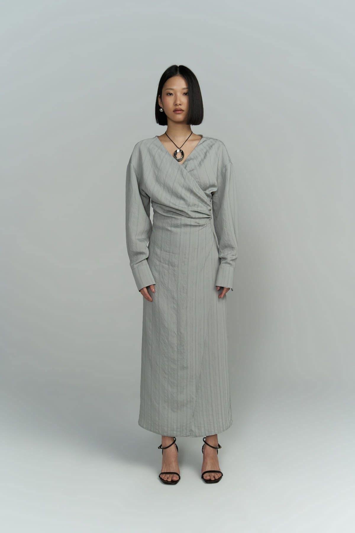 Bella Midi Boy Gri Elbise