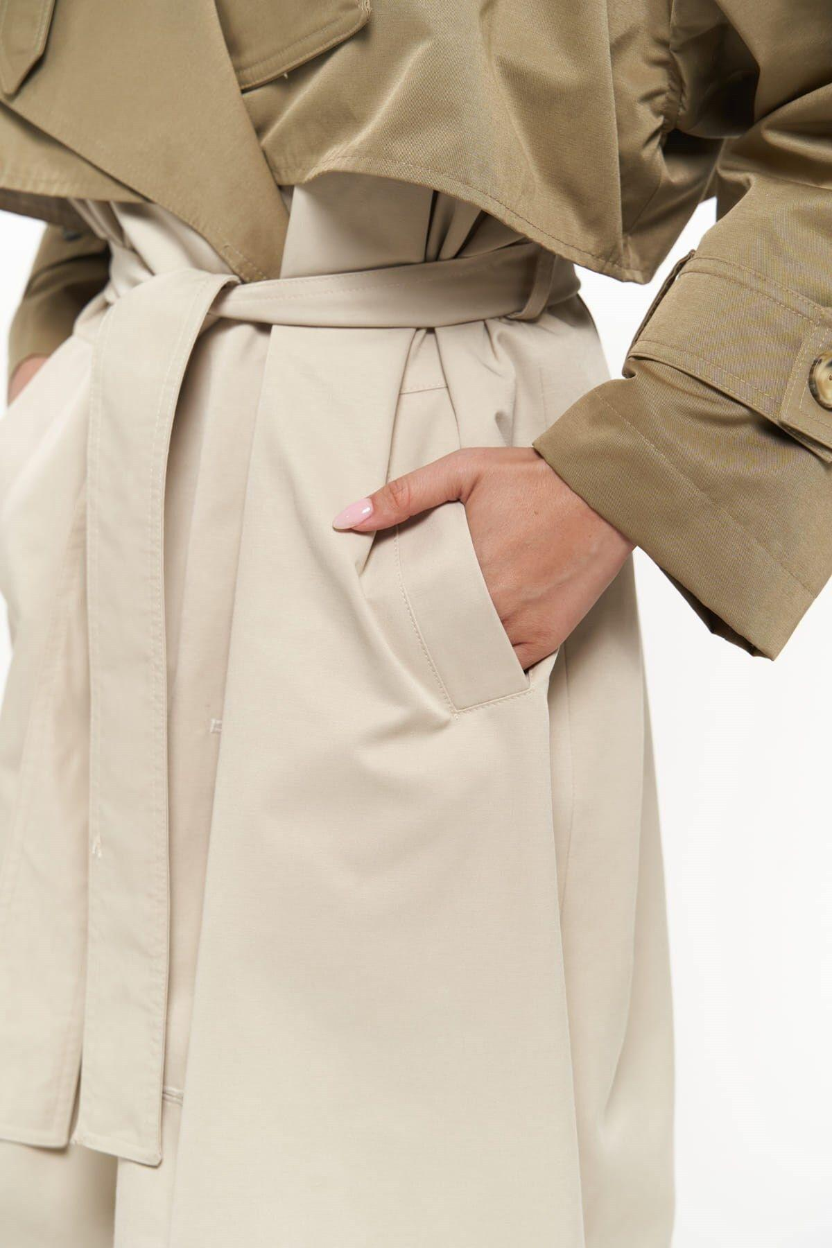 Bellamy Khaki Beige Trench Coat