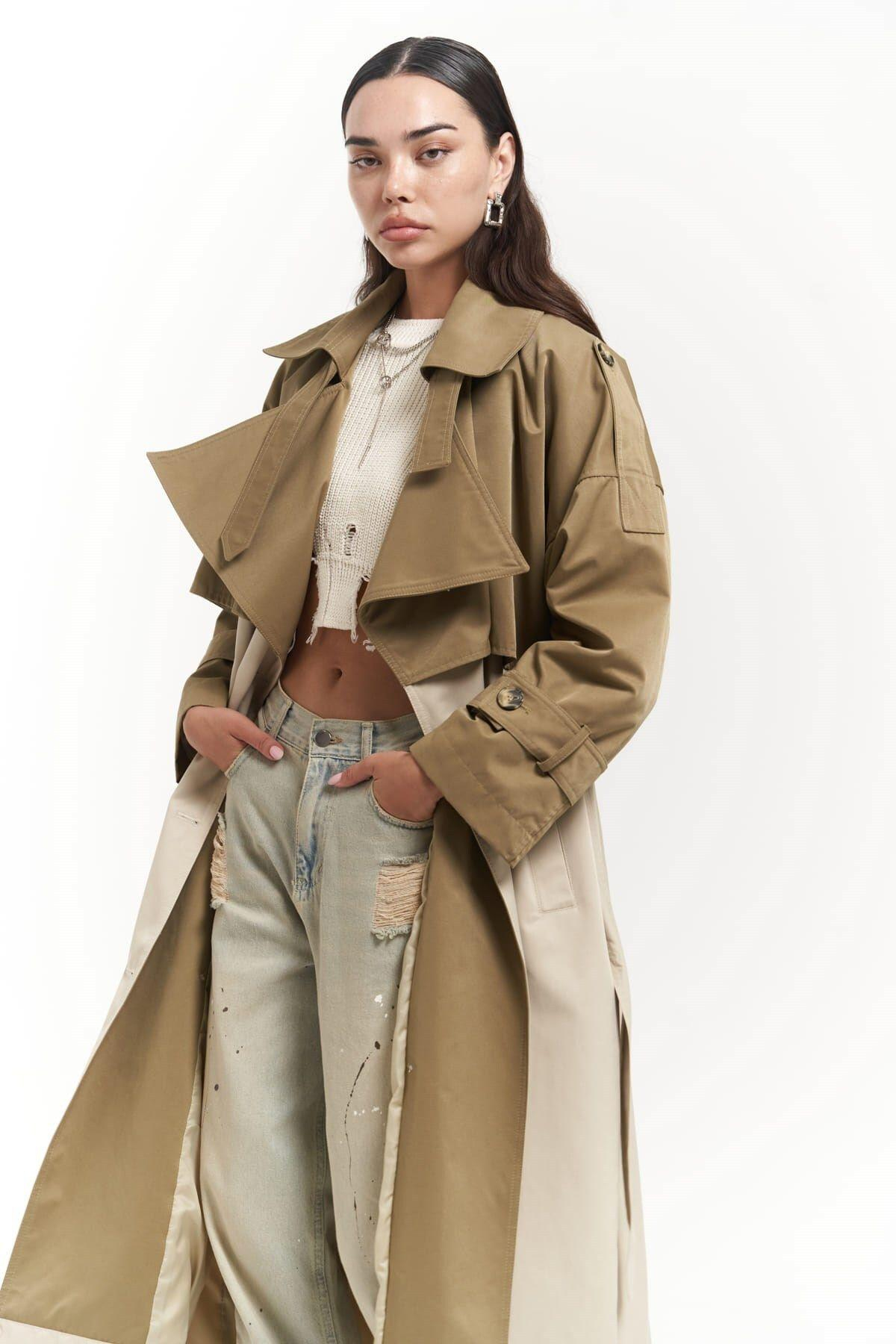 Bellamy Khaki Beige Trench Coat