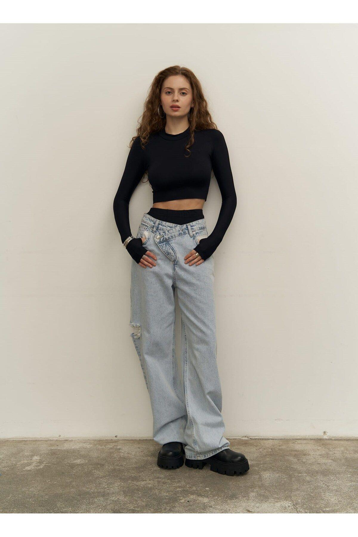 Mai Collection Biance Black Crop