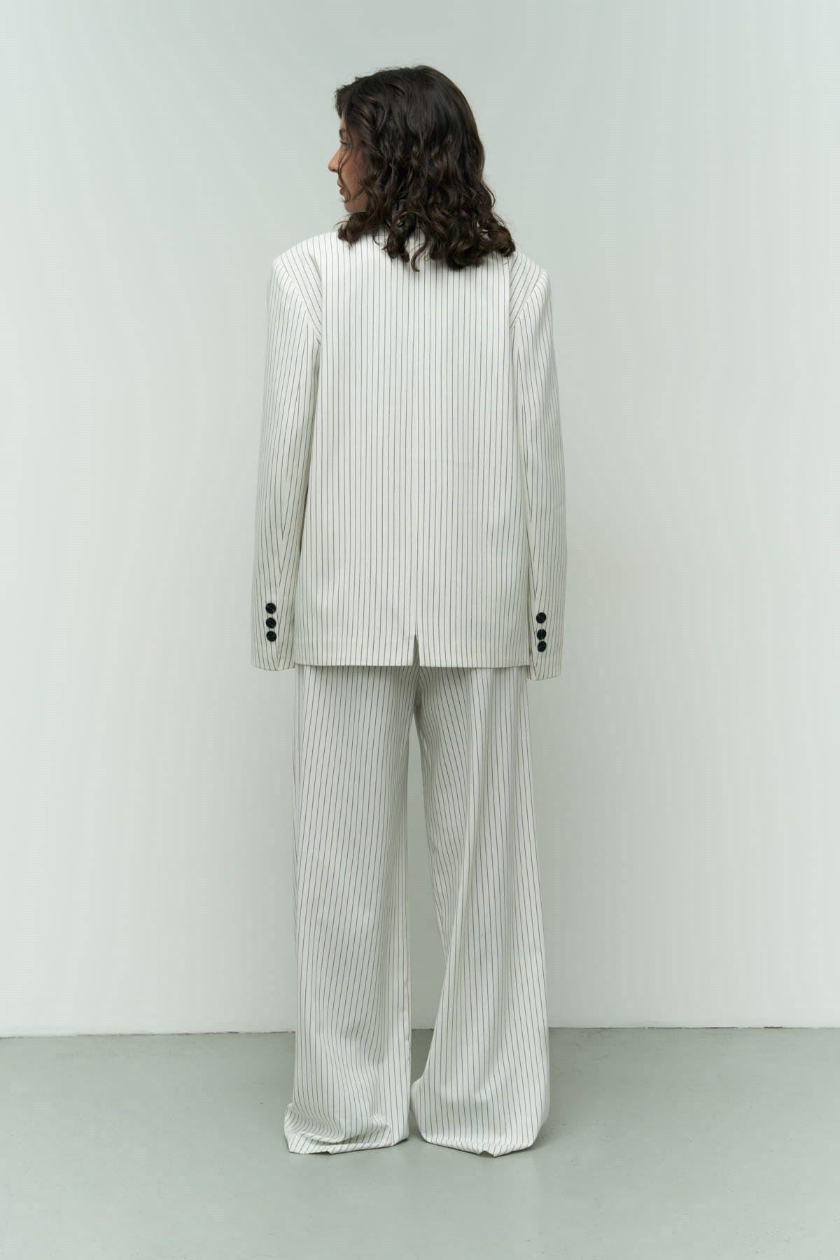 Bianda Striped Ecru Pants