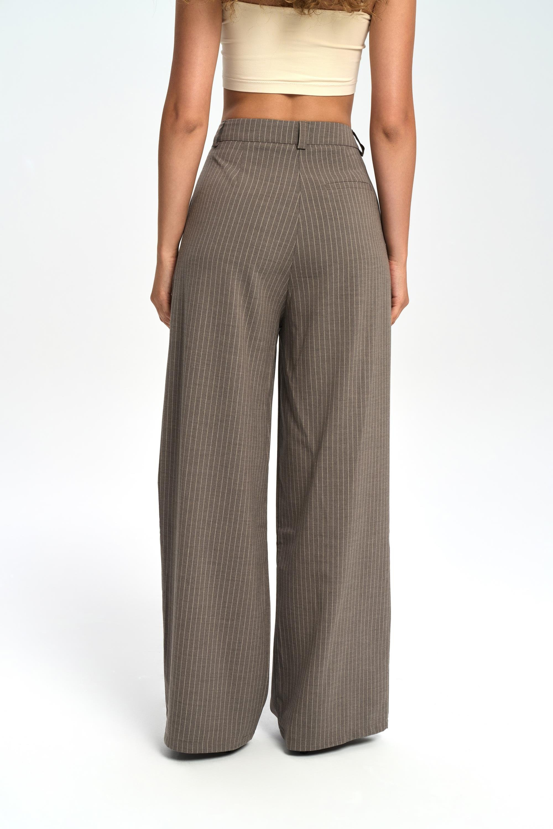 Bianda Striped Charcoal Pants