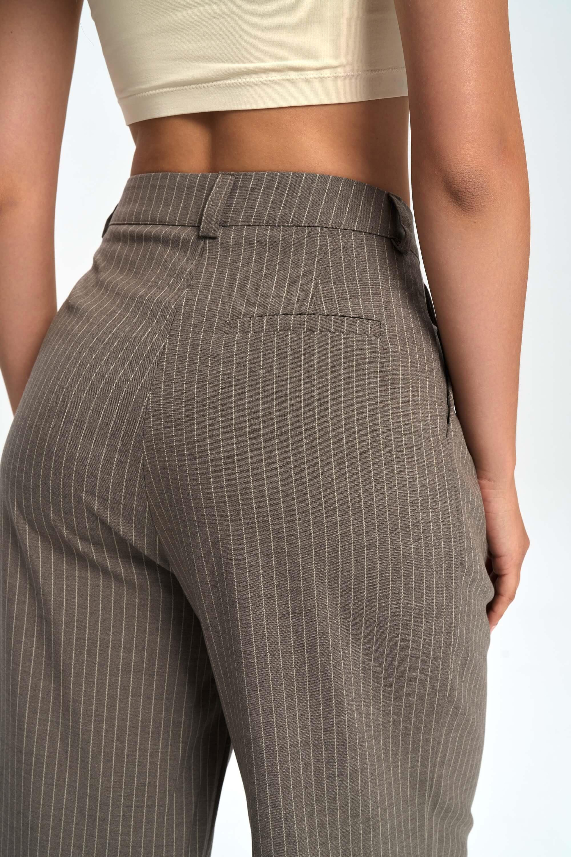 Bianda Striped Charcoal Pants