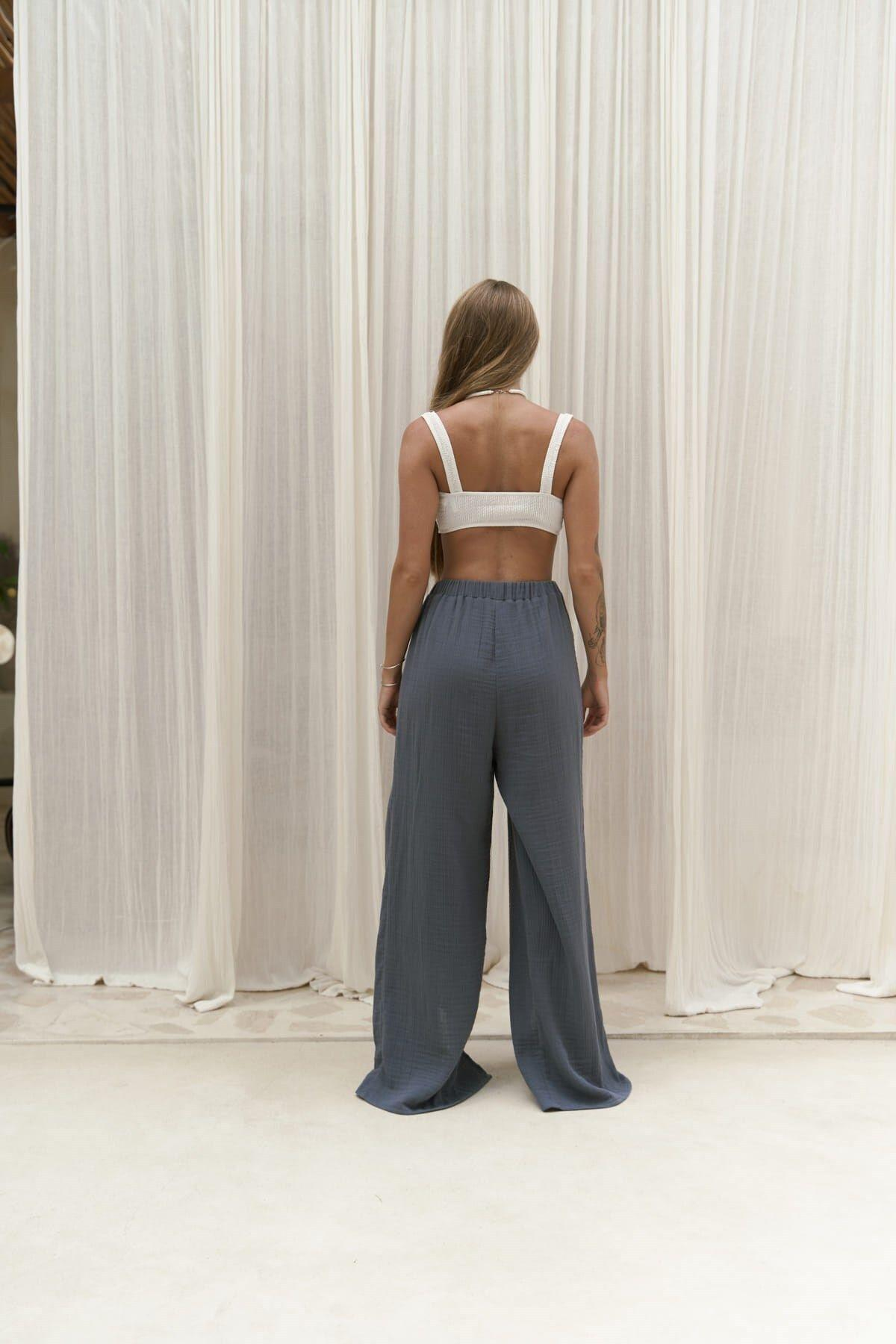 Bima Yırtmaç Detaylı Antrasit Pantolon