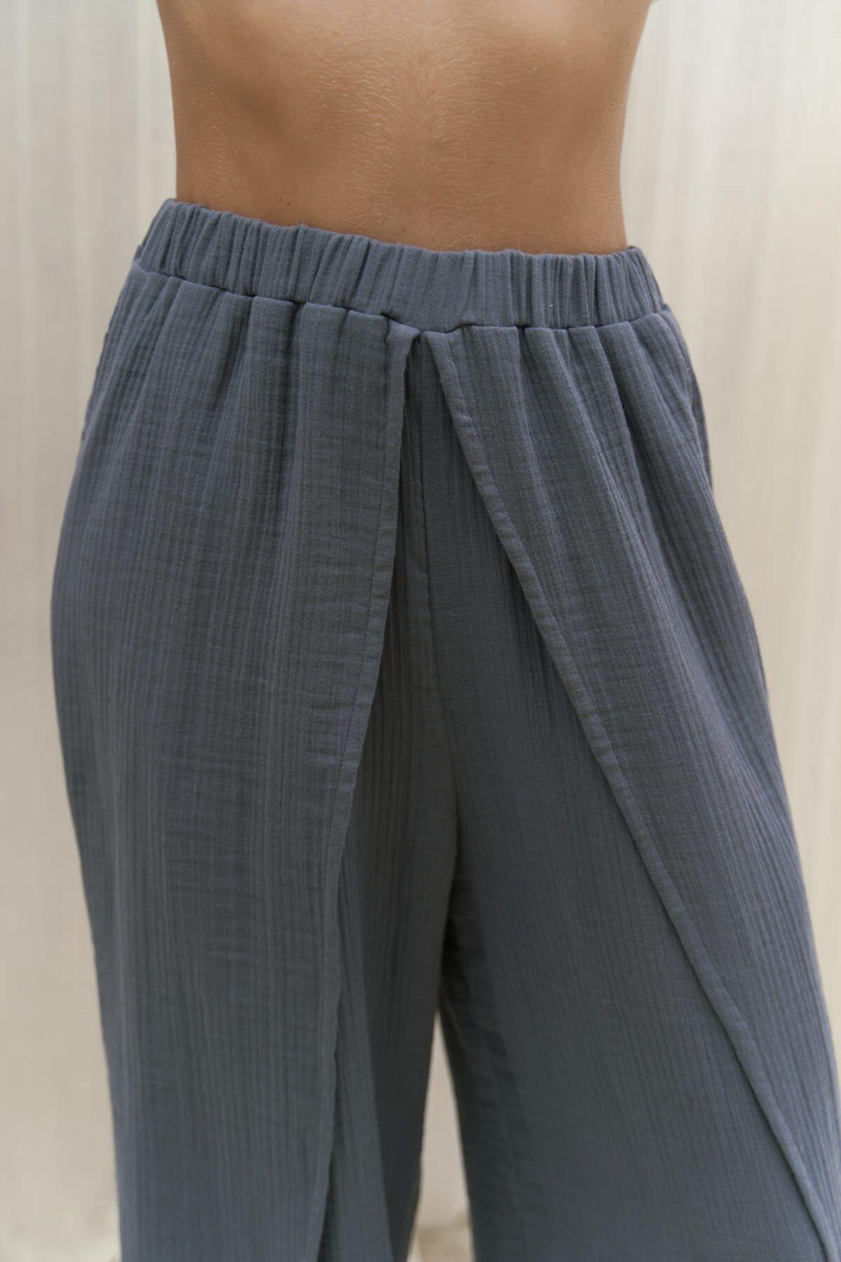 Bima Yırtmaç Detaylı Antrasit Pantolon