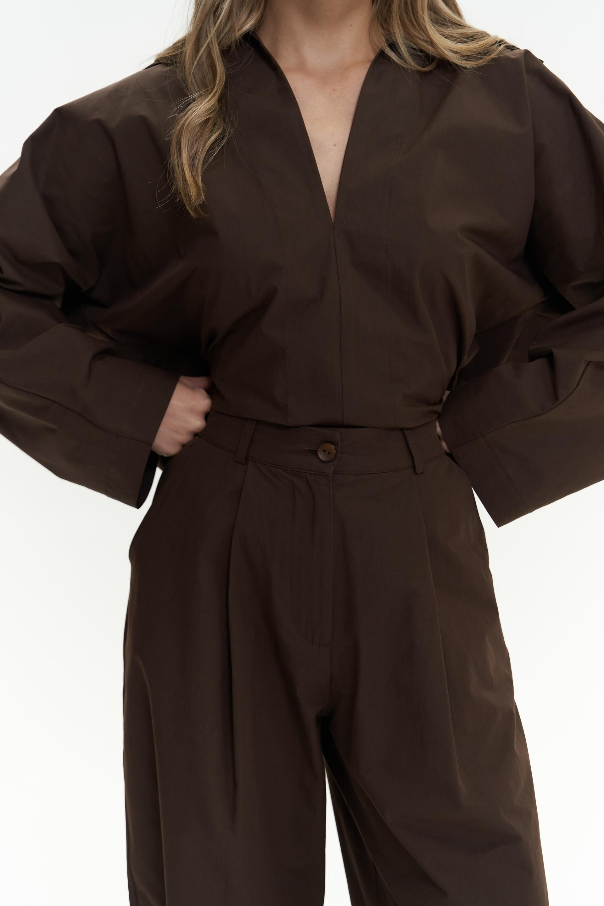 Blenham Kahve Gömlek Pantolon Takım