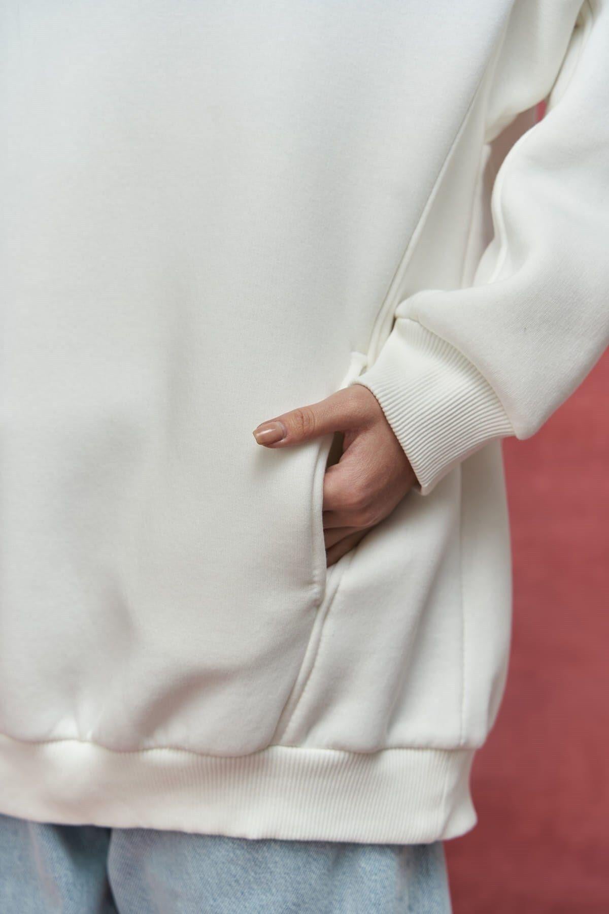 MCLLCTN Boundaries White Blue Hoodie Sweatshirt