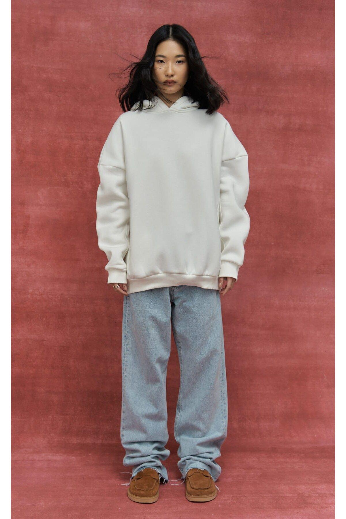 MCLLCTN Boundaries White Blue Hoodie Sweatshirt
