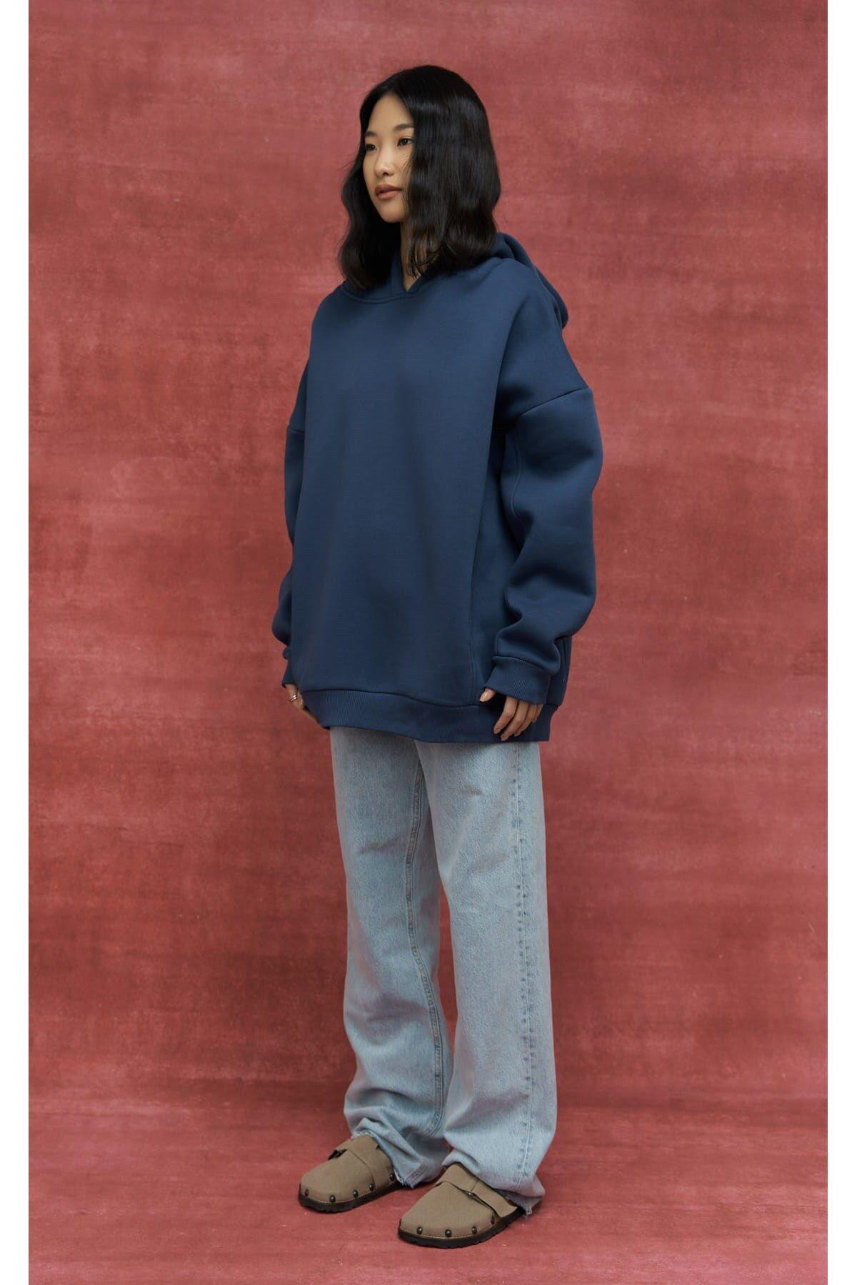 Bounslim Fities Blue Hoodie Sweatshirt