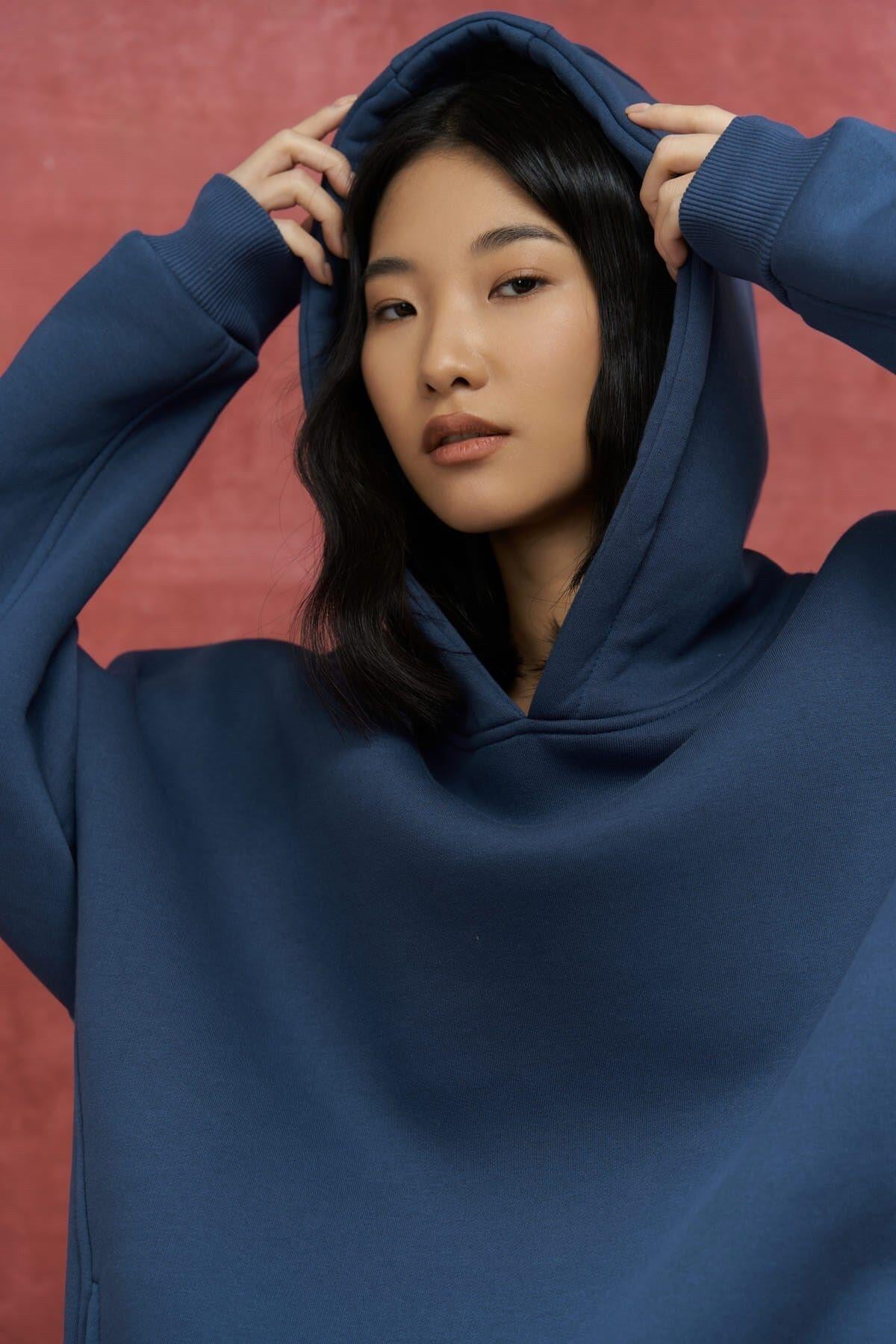 Bounslim Fities Blue Hoodie Sweatshirt