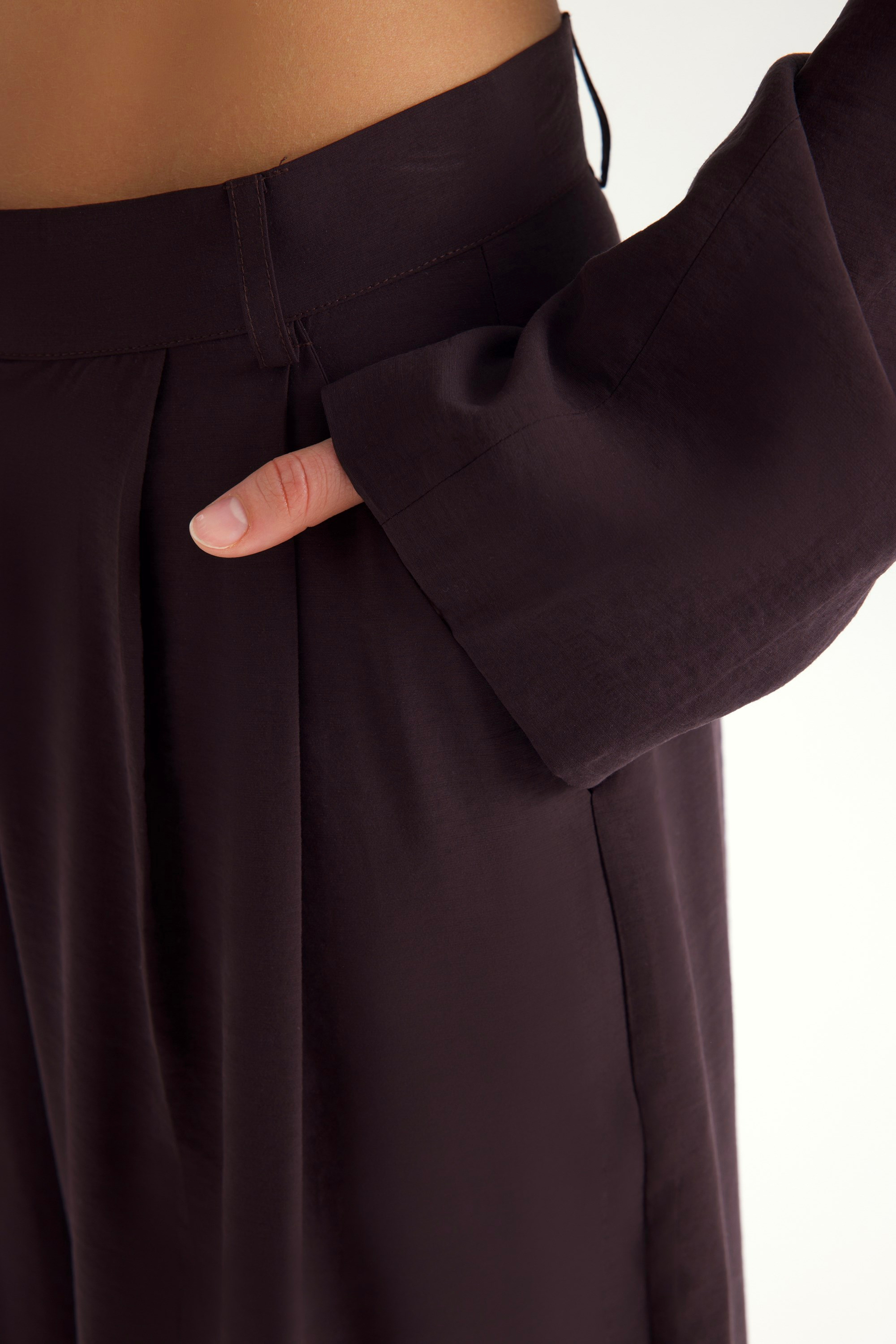 Breeze Bağlamalı Kahve Ceket Pantolon Takım