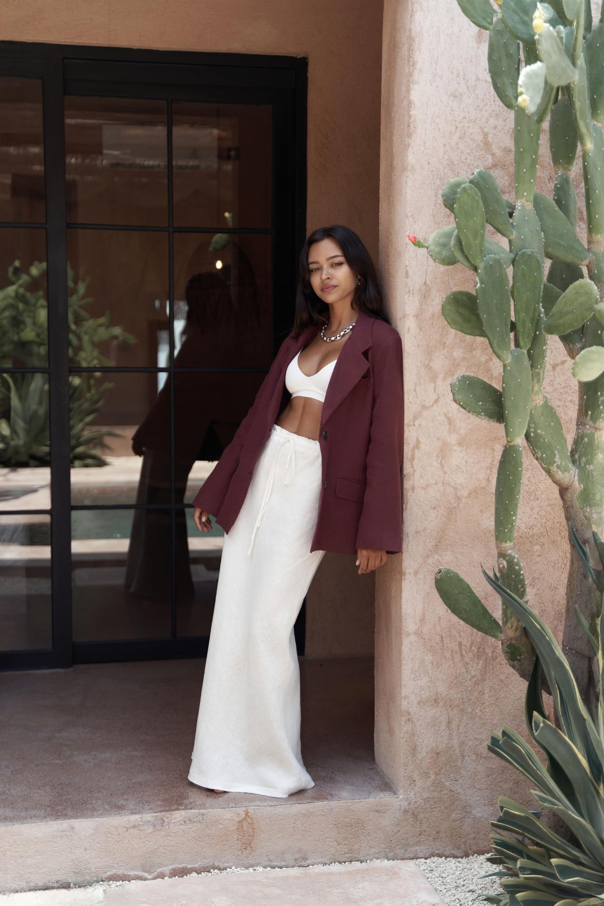 Brenna Bordo Keten Blazer