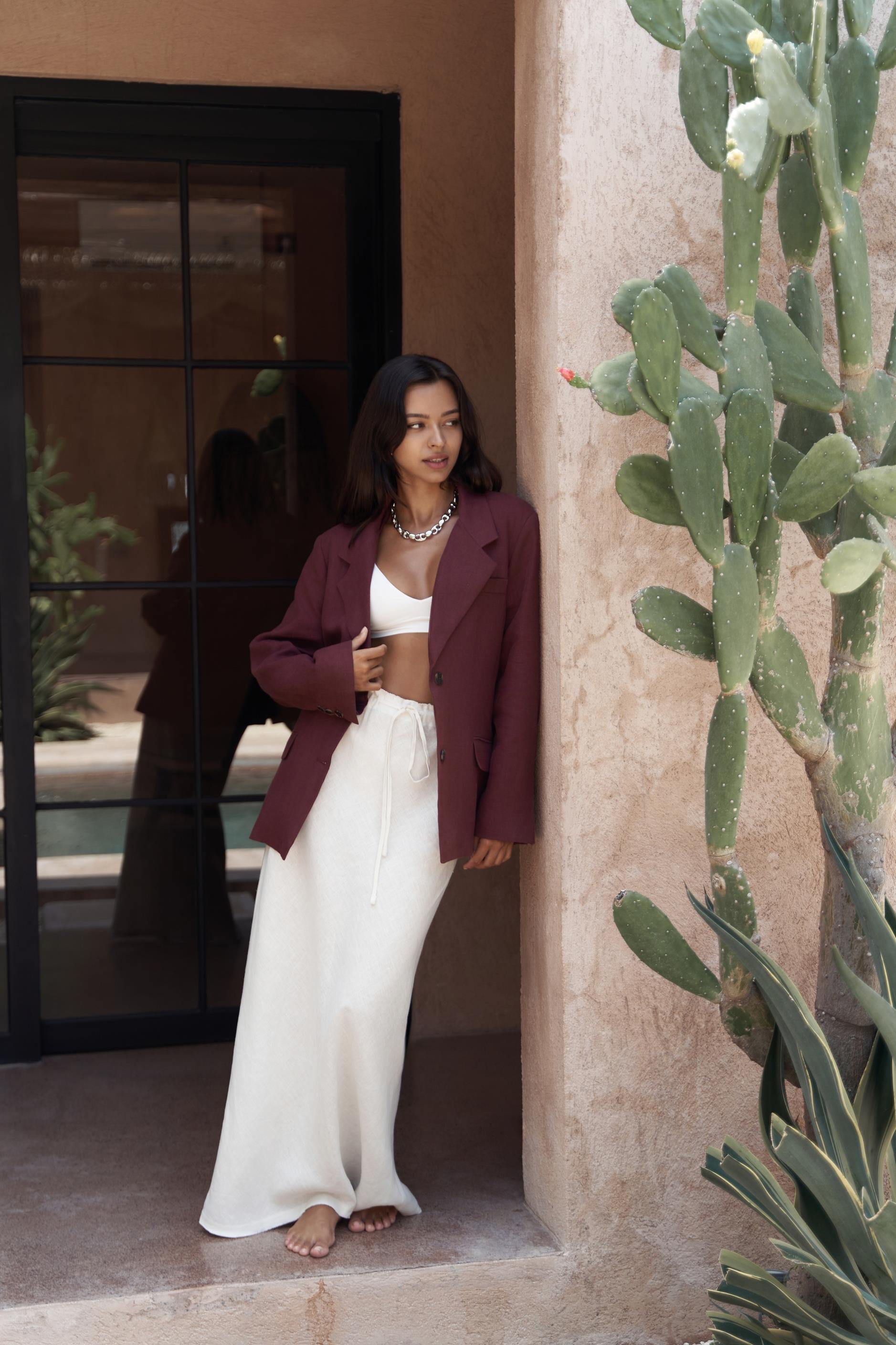 Brenna Bordo Keten Blazer