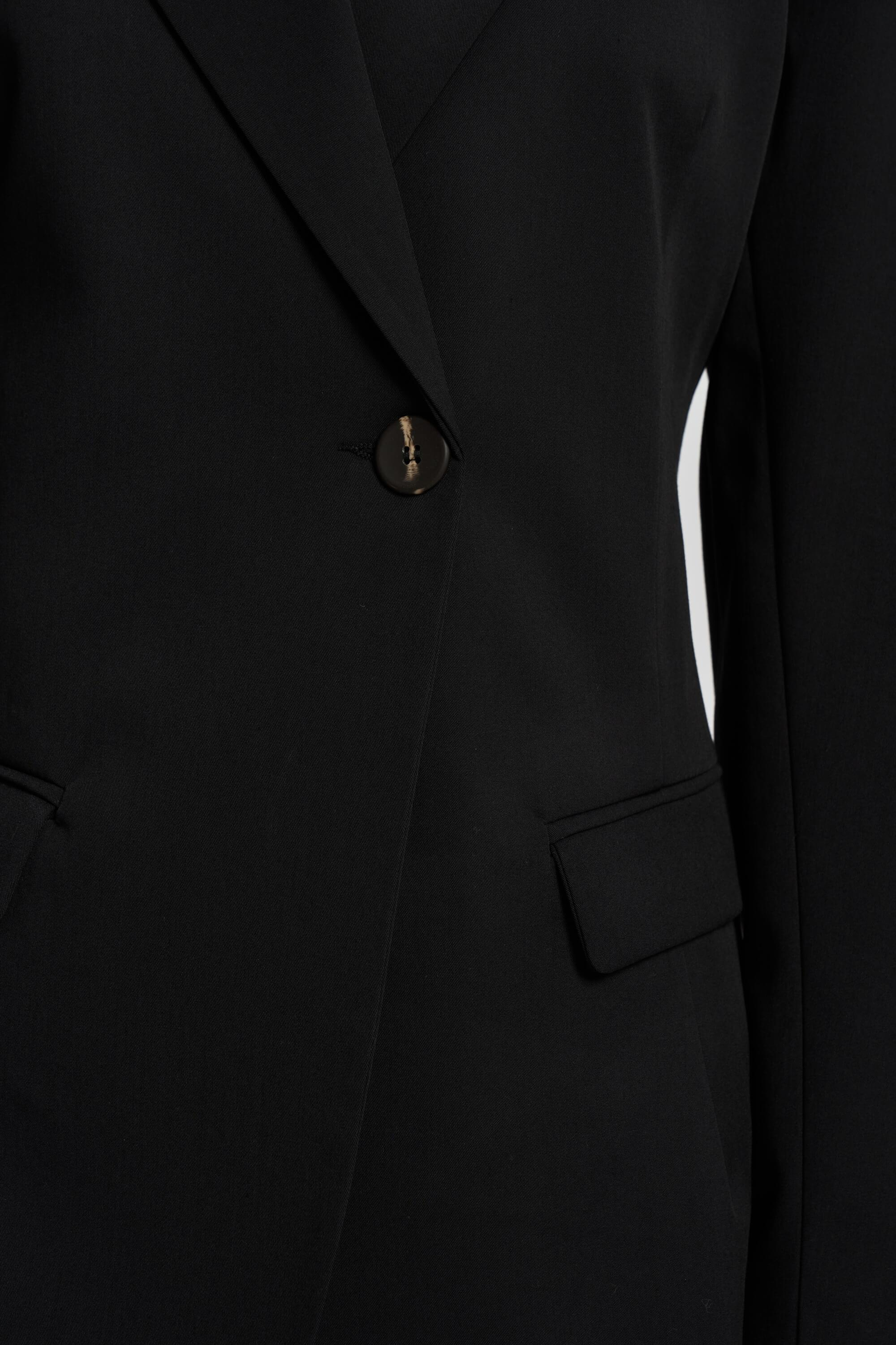 Briella Waist-Fitted Black Blazer