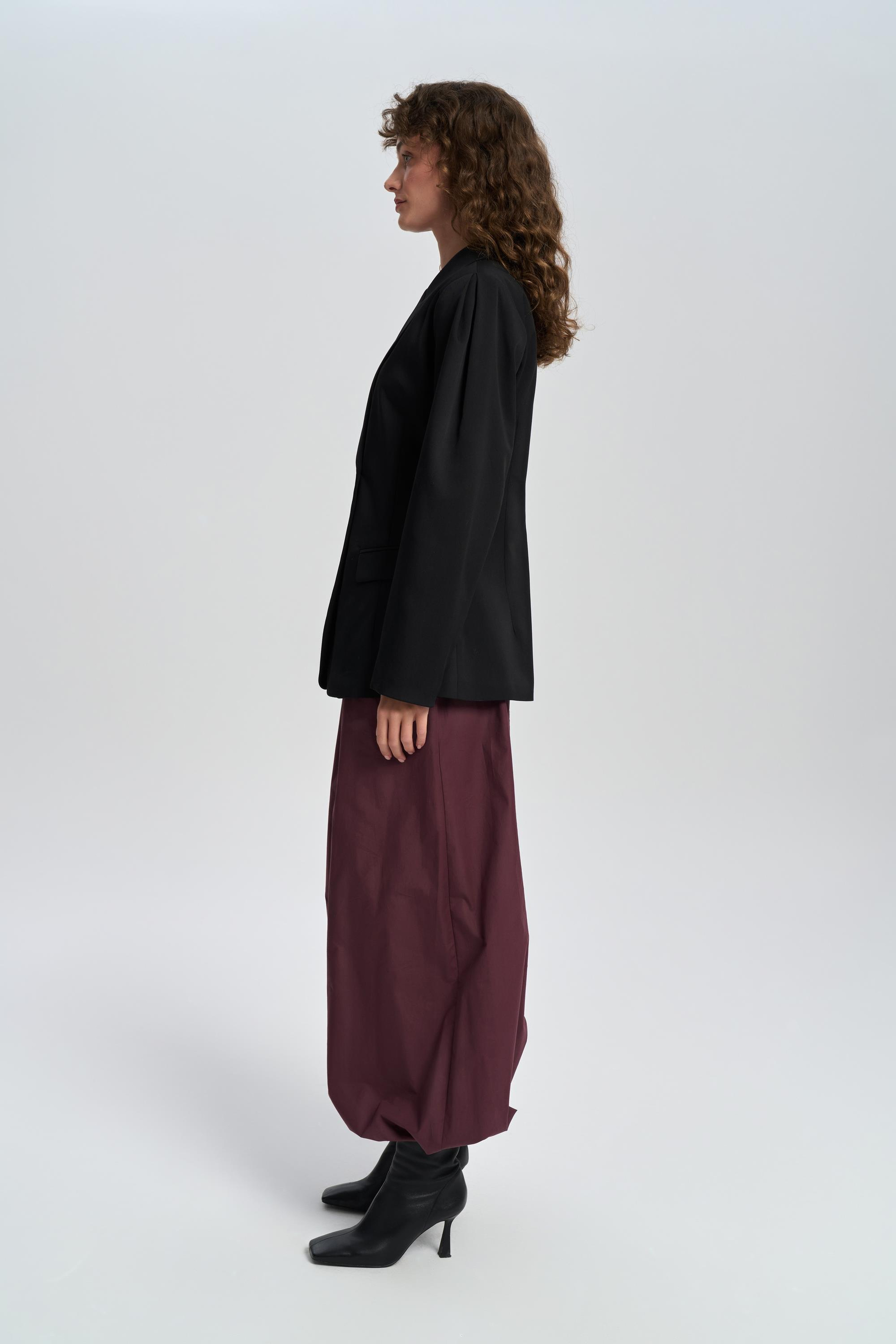 Briella Waist-Fitted Black Blazer