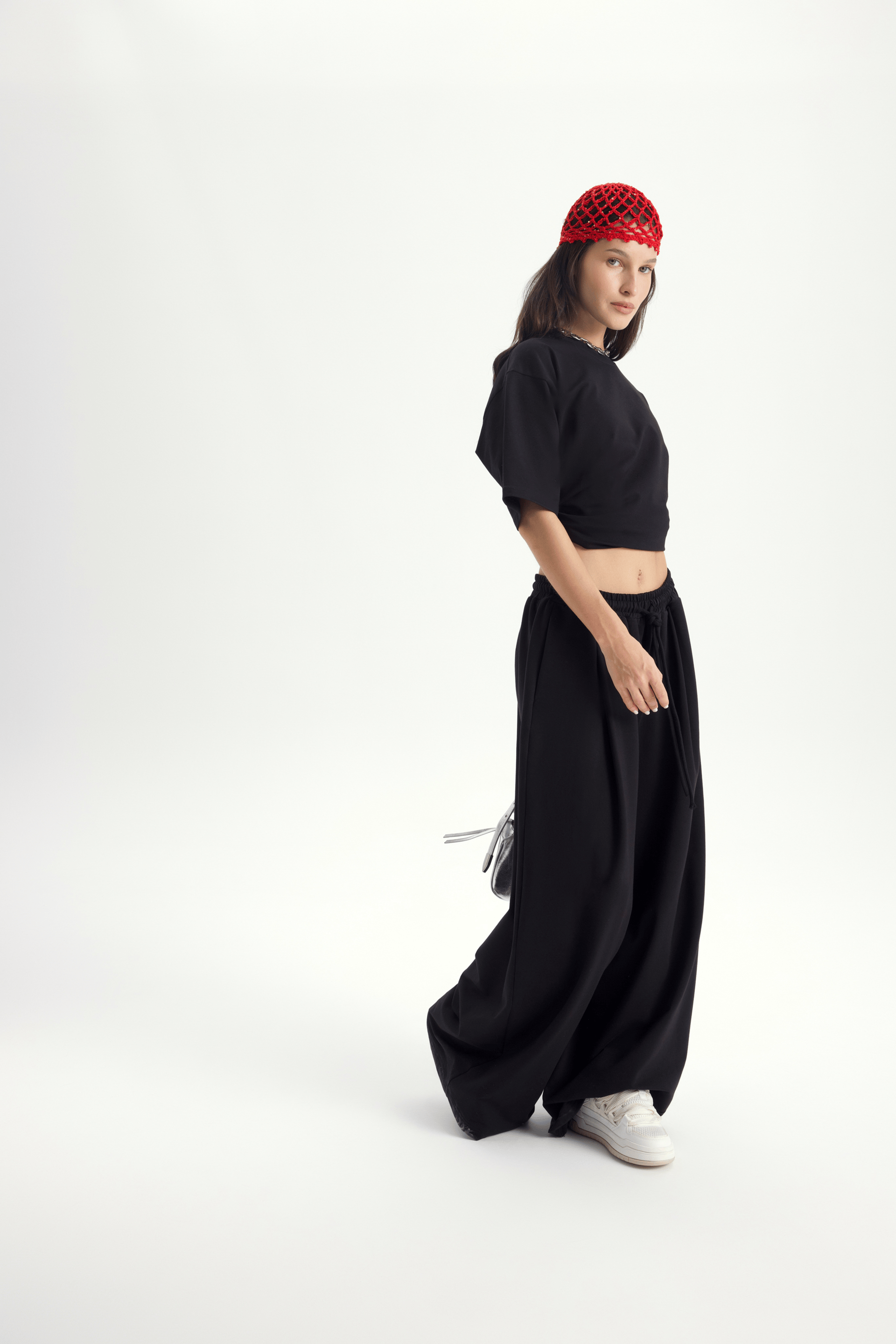 Bruges Oversize Siyah T-Shirt Eşofman Takım
