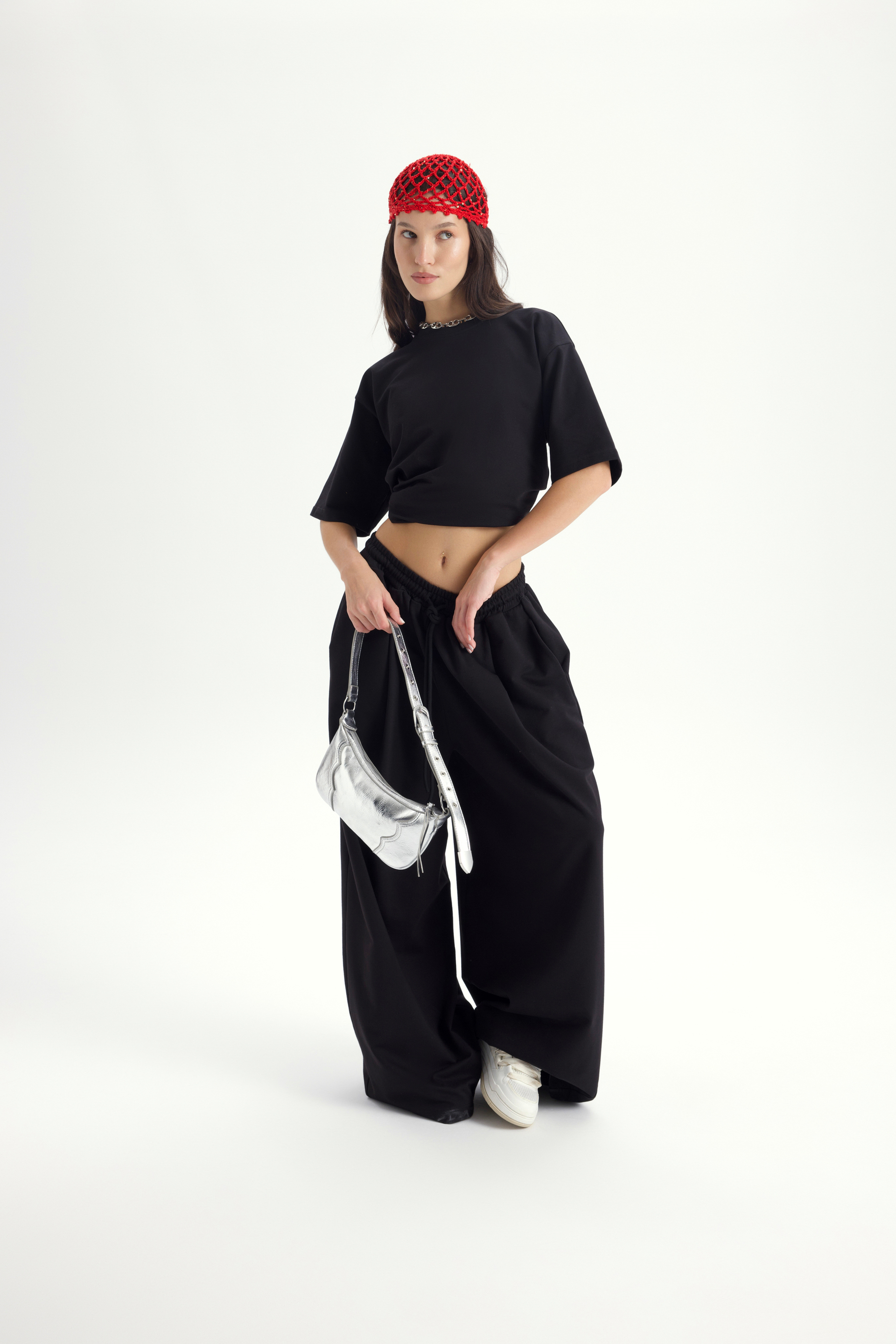 Bruges Oversize Siyah T-Shirt Eşofman Takım