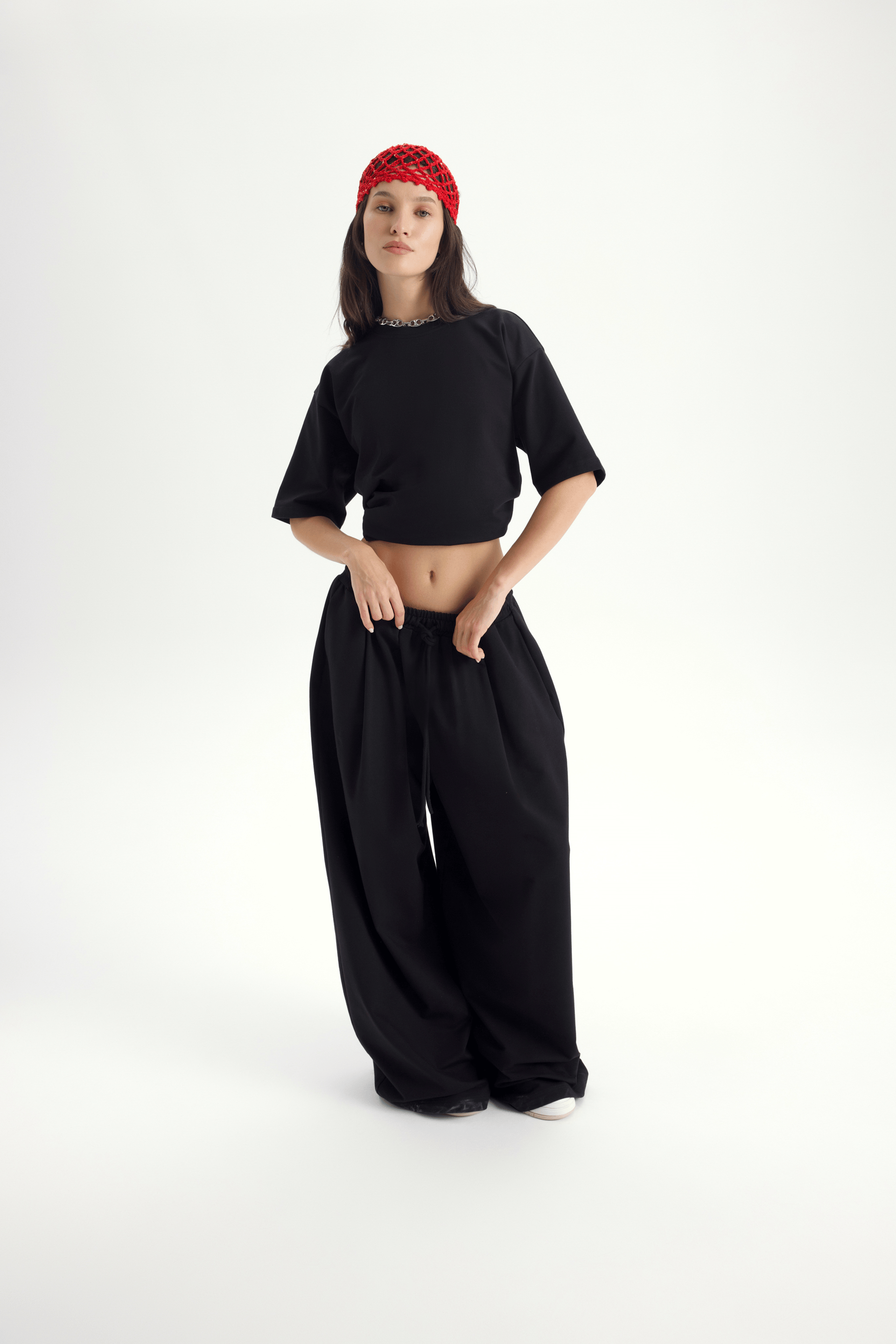 Bruges Oversize Siyah T-Shirt Eşofman Takım