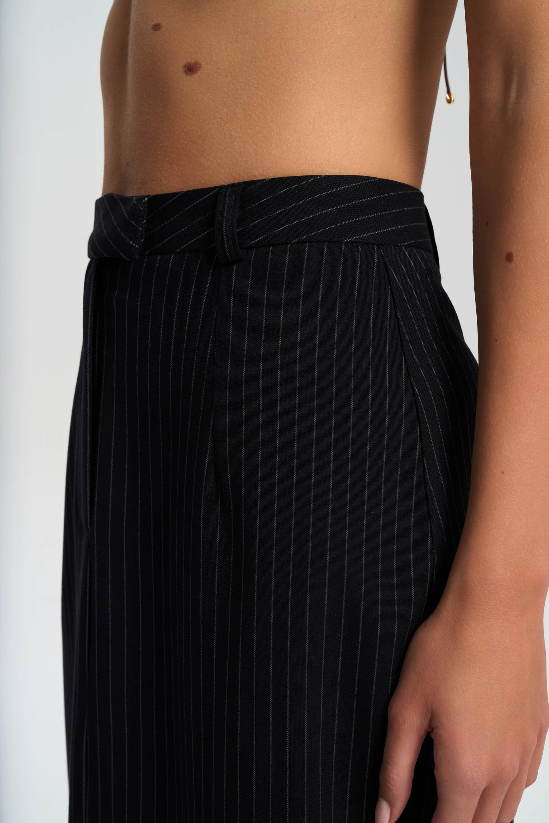 Bruno Striped Navy Skirt